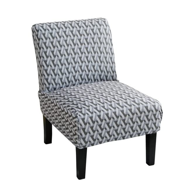 Stretch Armless Chair Slipcover - Removable Single Sofa Cover, Dustproof Furniture Protector for Office & Living Room - Washable & Durable for Home, Hotel Use (Perfect for Dining, Lounge & Workspace)