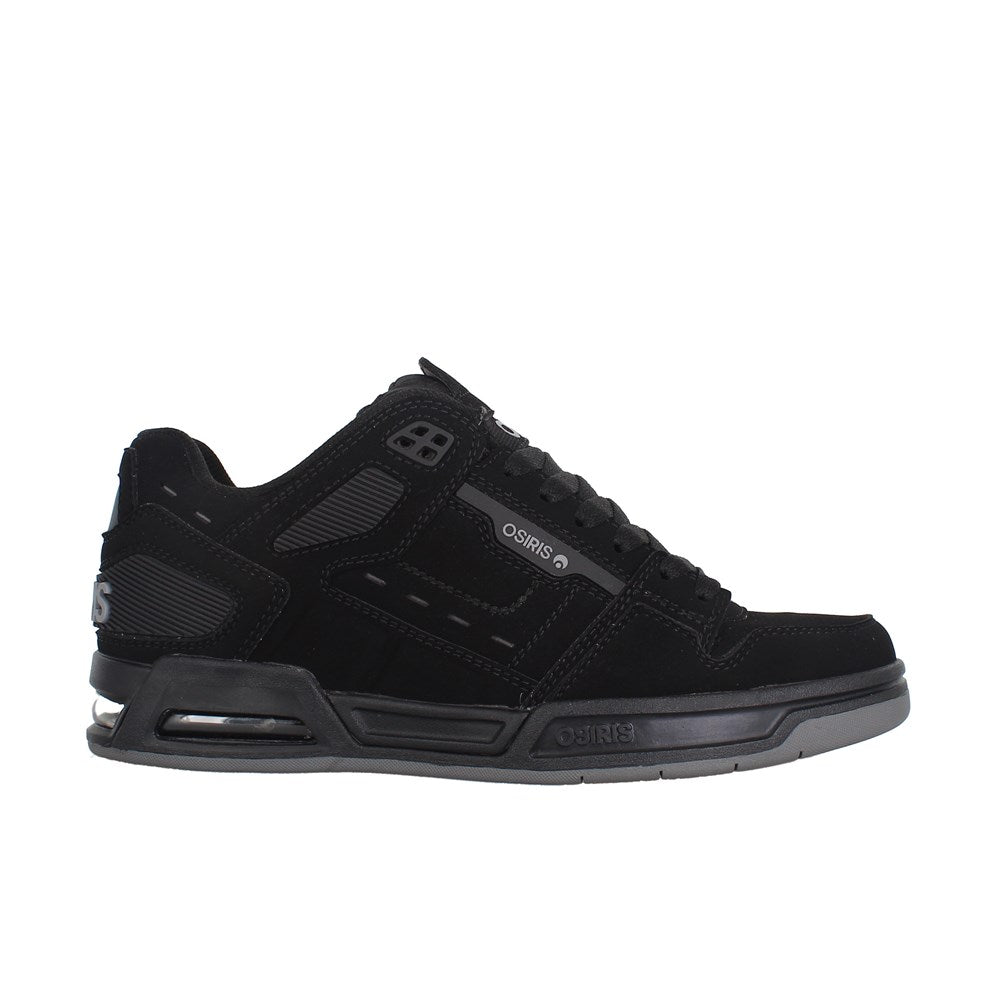 Osiris PERIL Skate Shoes for Men - Black/Black/Grey | High-Performance Sneakers for Skateboarding & Streetwear Fashion