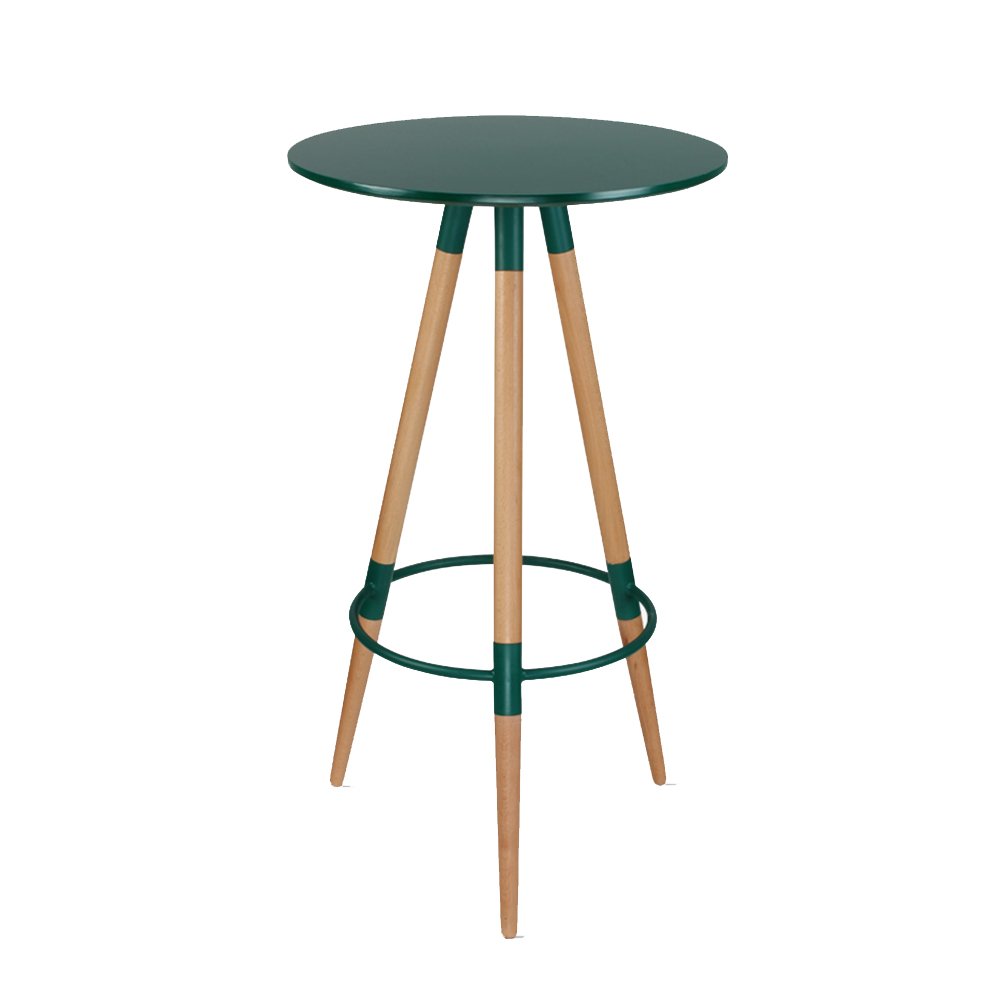 HAIZHEN 24 Inch Round Bar Table - Small High Top Table for Kitchen, Dining & Coffee Bar - Adjustable Height Counter Table for Home & Cafe (Green) - Perfect for Breakfast Nook, Small Spaces & Entertaining