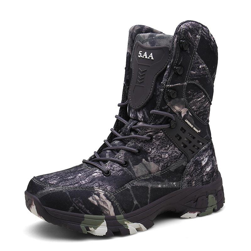 Lovevop Men's Military Work Boots - Durable, Waterproof & Slip-Resistant for Construction, Hiking & Outdoor Work