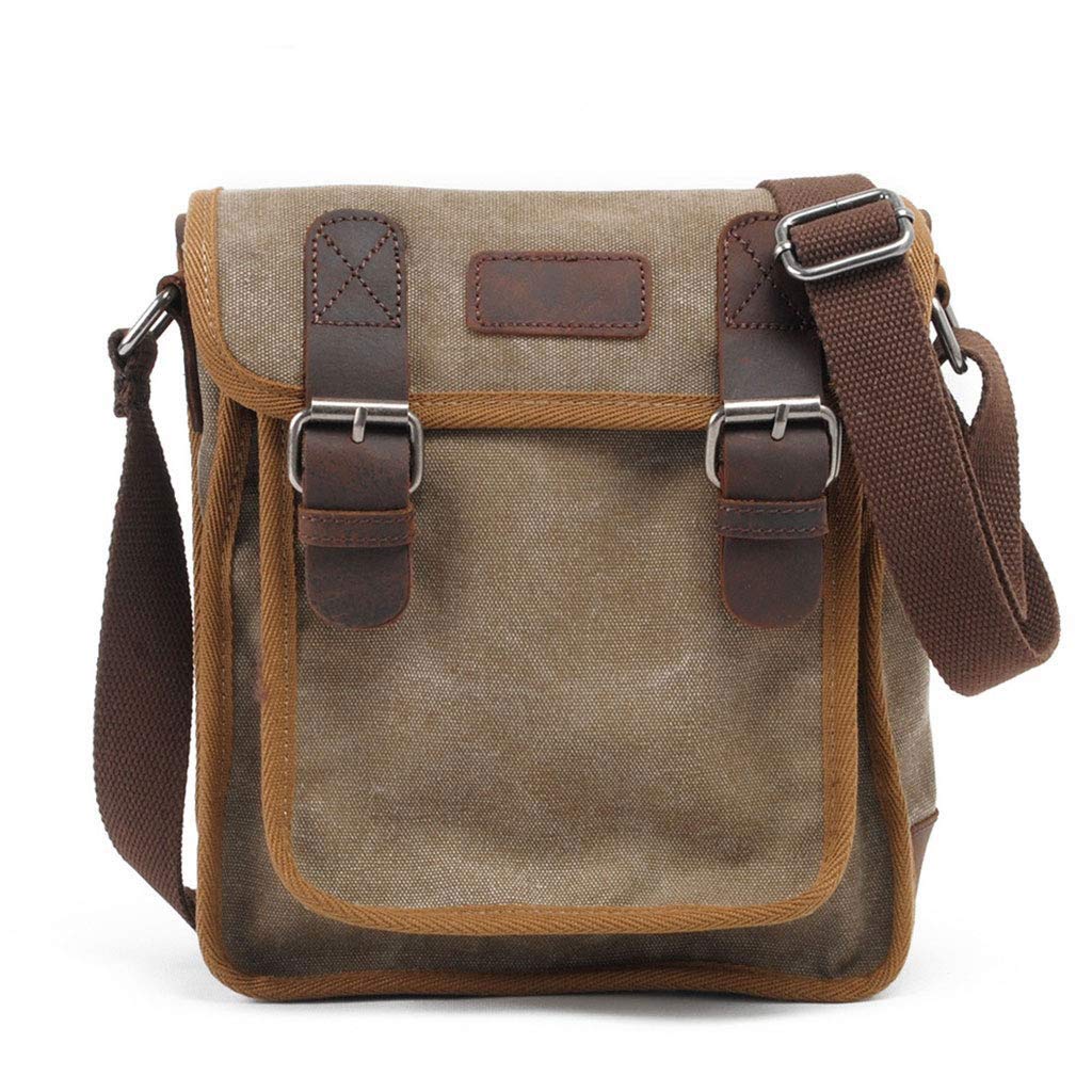 WPYYI Green Business Phone Bag - Mini Waterproof Canvas Briefcase with Large Capacity & Anti-Theft Wallet - Perfect for Office, Travel & Commuting