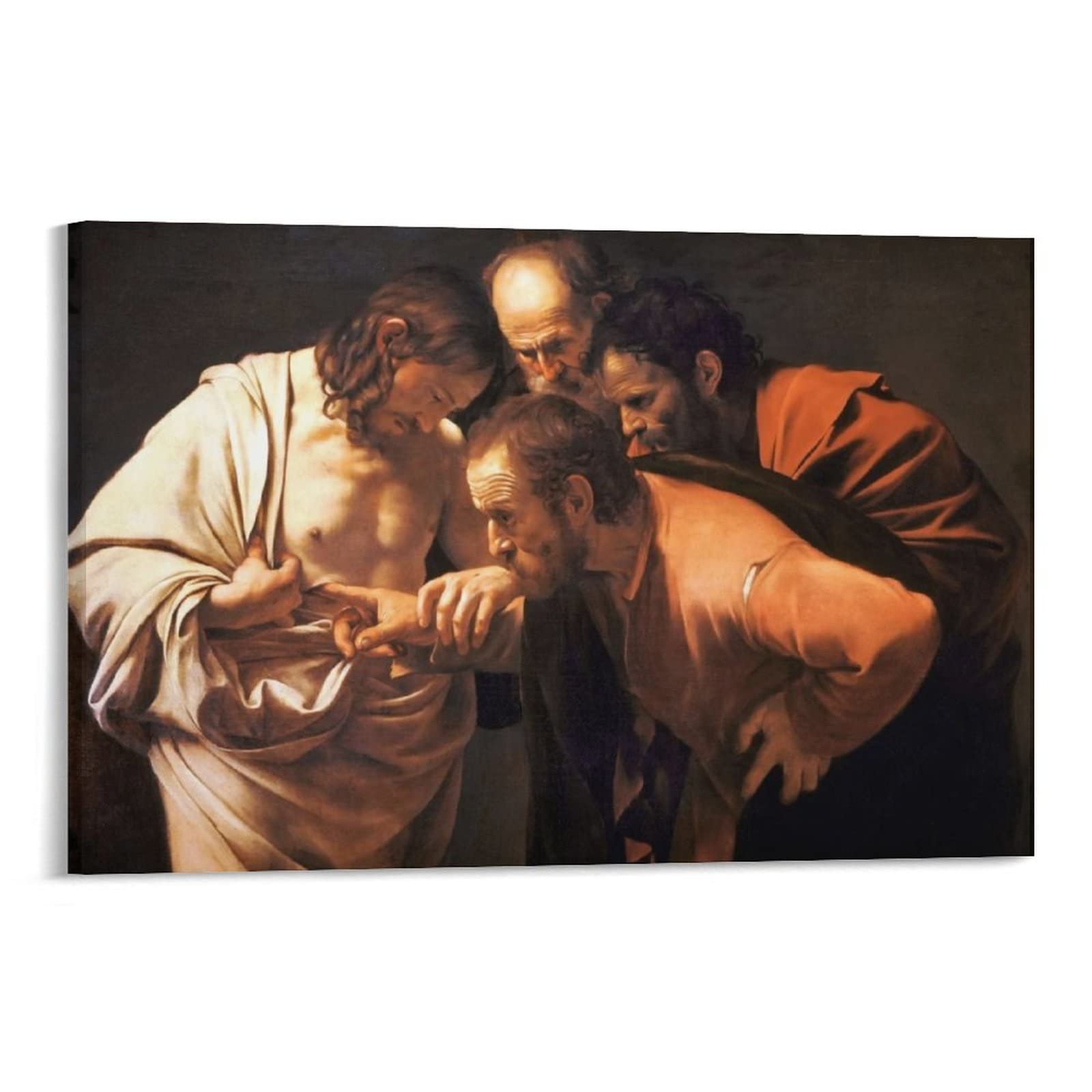 St. Thomas Incredulity Poster - Premium Canvas Wall Art for Home Decor, Gallery Wrapped Prints, Unique Gift Ideas for Living Room & Bedroom - Perfect for Religious Art Lovers & Interior Design