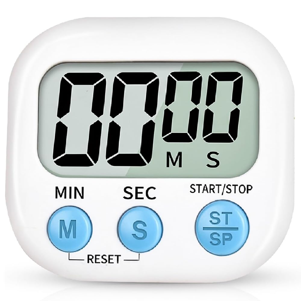 DOCAT Digital Kitchen Timer with Large Display, Loud Alarm & Magnetic Back - Countdown Stopwatch for Cooking, Baking, Study, Gym - Essential Kitchen Tool for Ovens, Workouts & Time Management