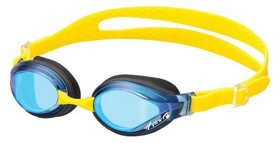 VIEW V760 Junior Mirrored Swipe Swimming Goggles - Anti-Fog UV Protection for Kids & Youth - Perfect for Pool, Beach & Competitive Swimming