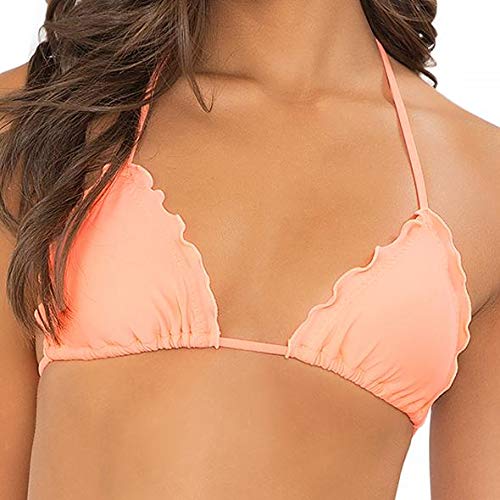 Luli Fama Women's Cosita Buena Wavy Triangle Bikini Top - Sexy Swimwear for Beach, Pool & Vacation | Flattering Fit & Stylish Design