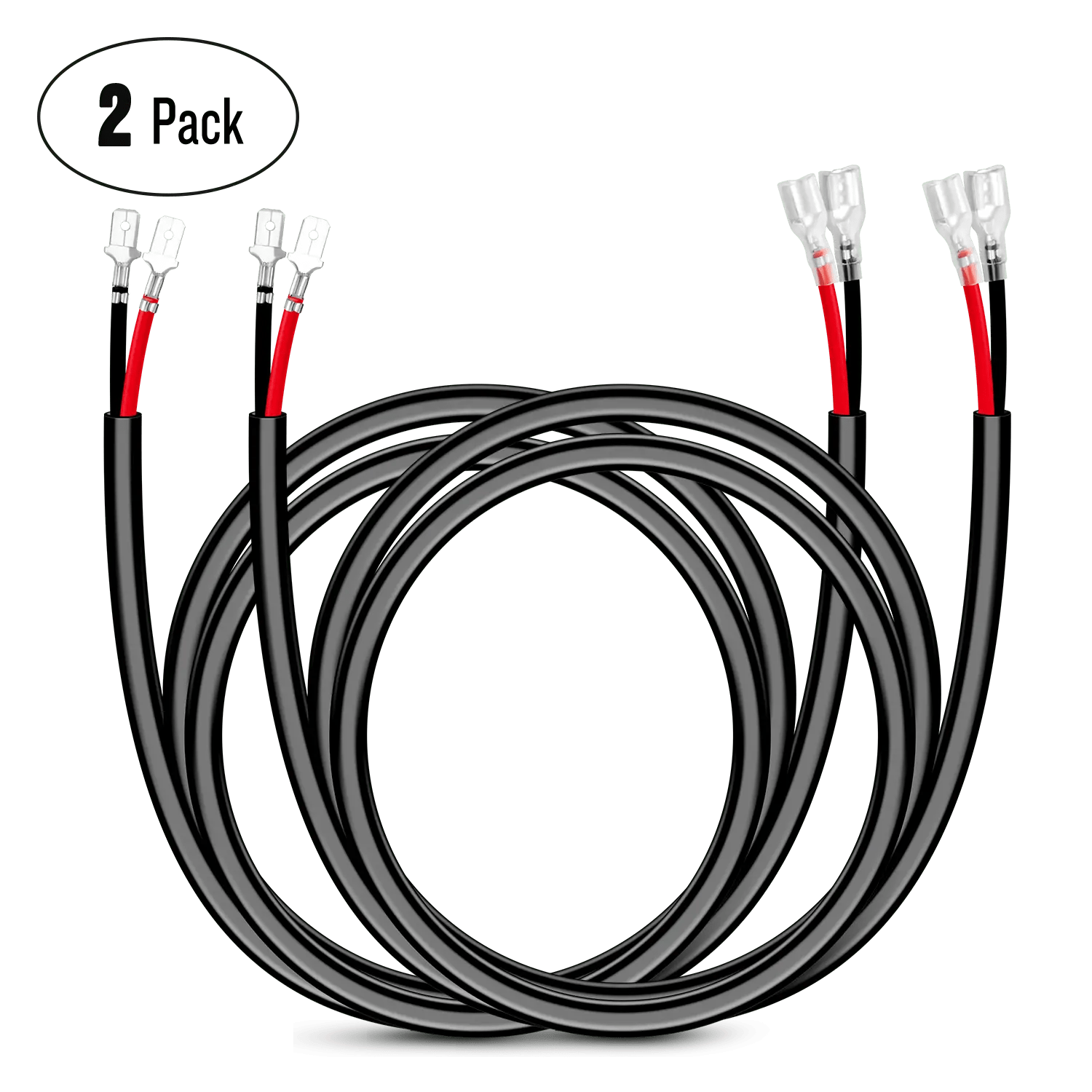 2PCS 16AWG 3FT Heavy Duty Wire Extension Kit for LED Light Bar, LED Pods & Work Lights - Perfect for Off-Road, Truck & Marine Lighting Upgrades