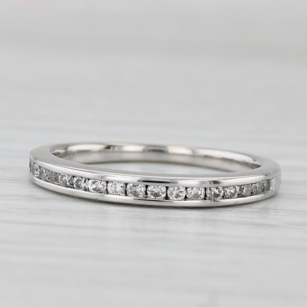 0.23ctw Diamond Wedding Band Ring - 14k White Gold Size 6.75 - Stackable Engagement Ring for Women - Perfect for Anniversary, Proposal & Everyday Wear