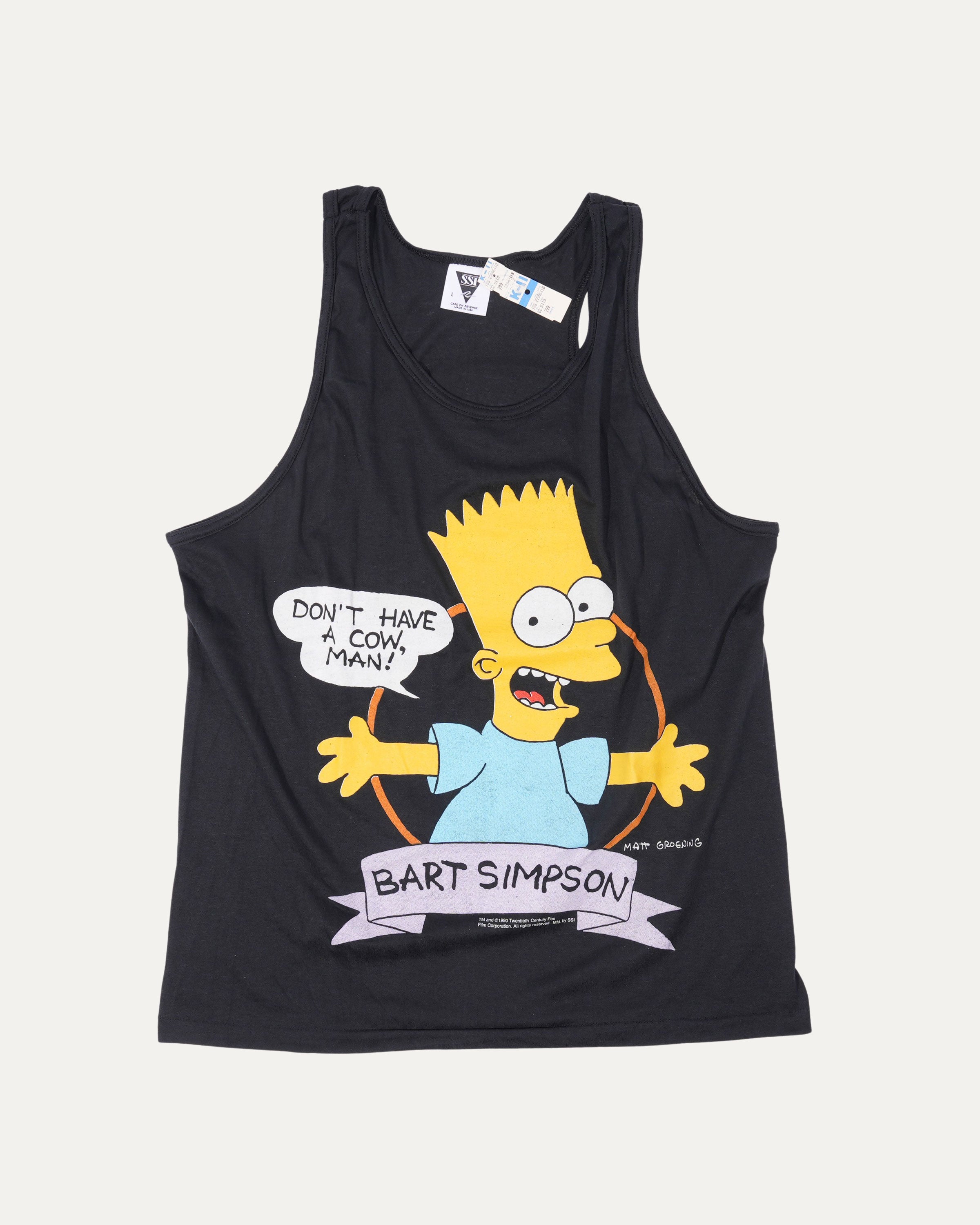 Bart Simpson Graphic Tank Top for Men - Cool Cartoon T-Shirt for Summer, Casual Wear & Cosplay