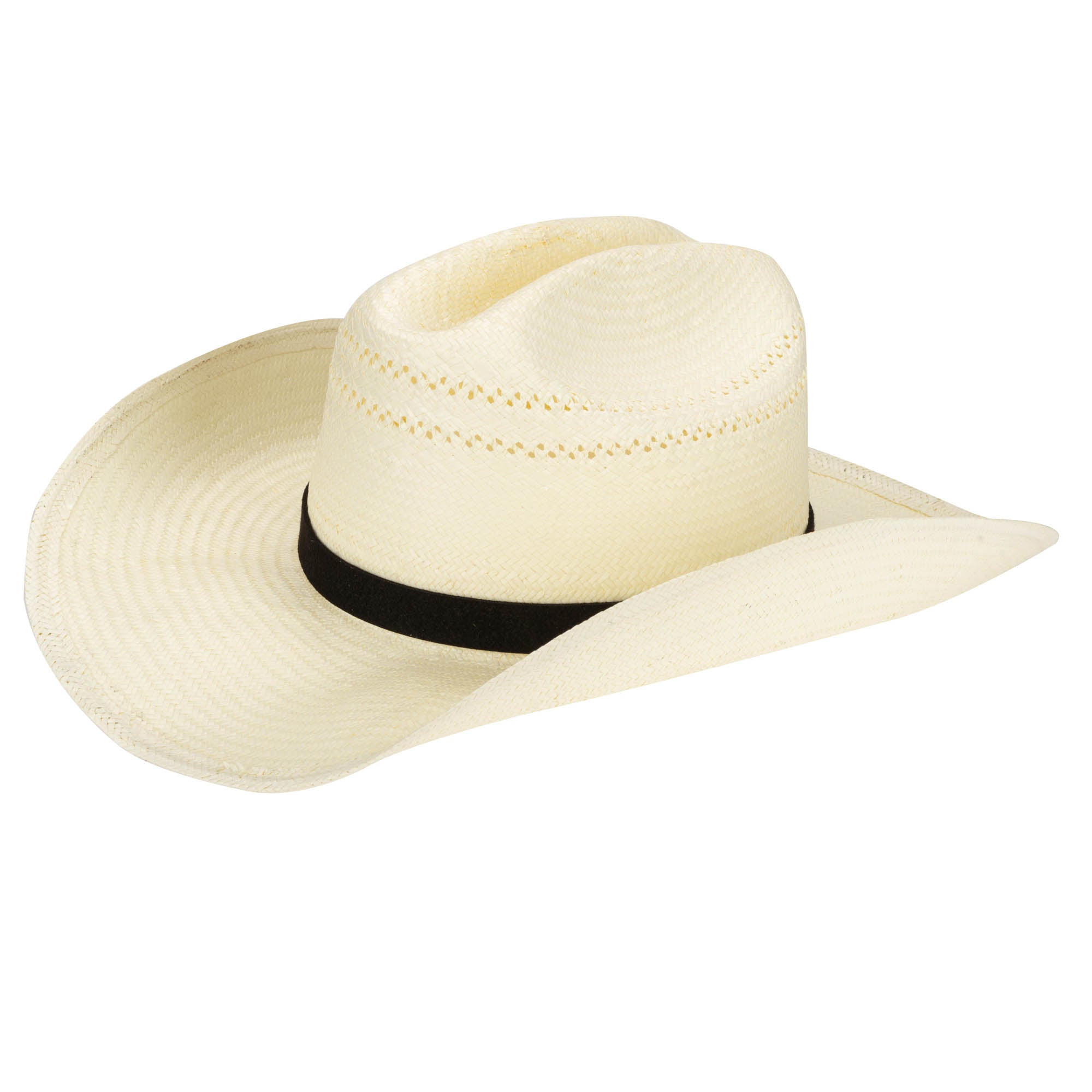Men's Ivory Cowboy Hat with Cattleman's Crease - Western Style Rancher Hat for Outdoor Rodeo, Country Music Festivals & Ranch Work