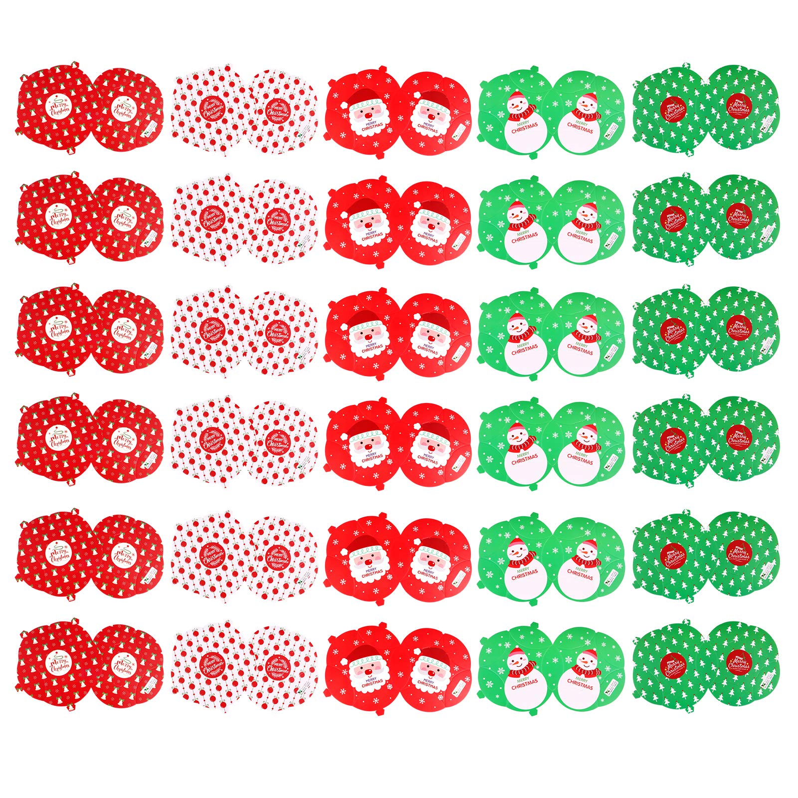 30Pcs Christmas Candy Gift Box with Strap - Holiday Party Favors