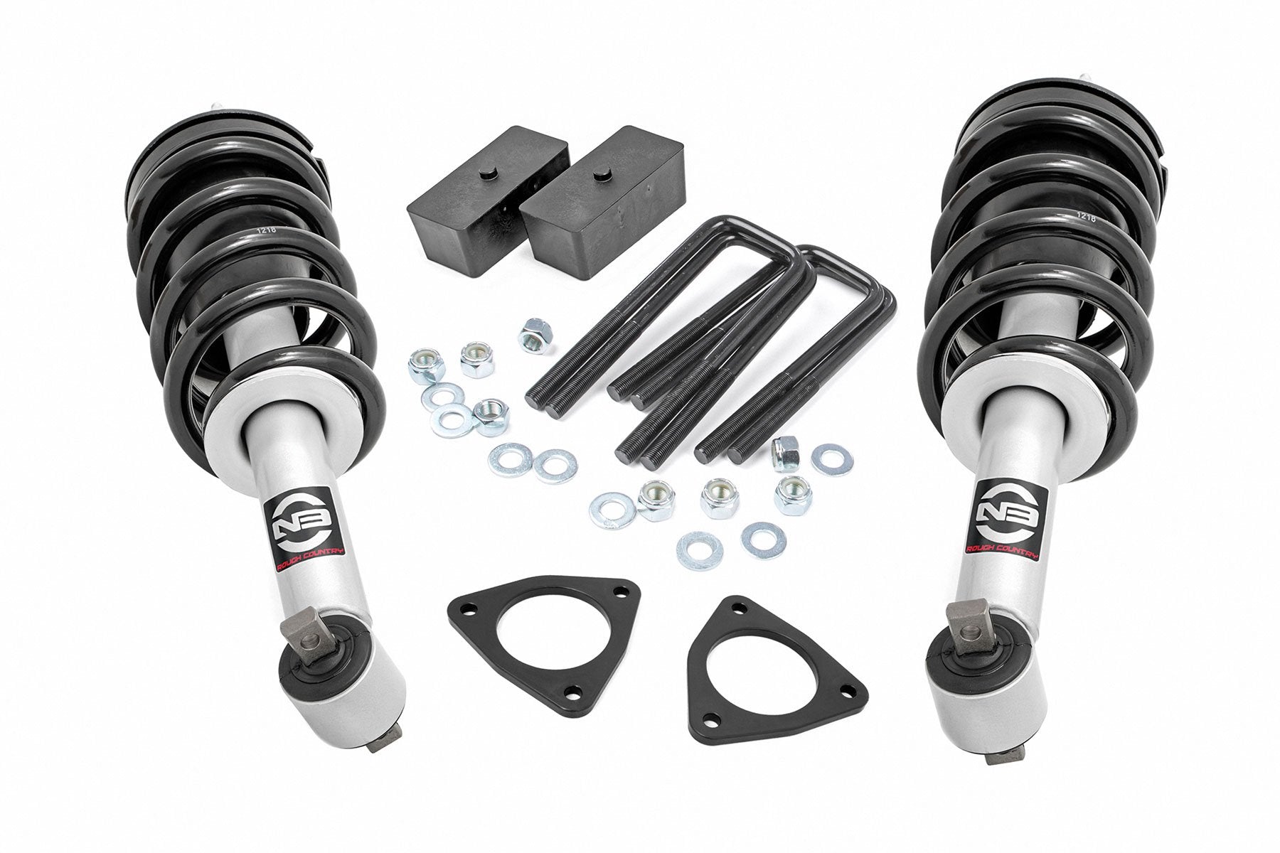 2.5 Inch Lift Kit for Chevy/GMC 1500 (2007-2018) - Heavy Duty Aluminum & Cast Steel Construction with N3 Strut - Off-Road Suspension Upgrade for Enhanced Ground Clearance & Performance