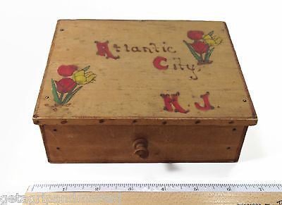 Hand Painted Wooden Jewelry Box with Drawer - Keepsake Trinket Storage for Necklaces, Rings & Earrings - Perfect for Gifts, Home Decor & Organizing Accessories in Atlantic City, NJ