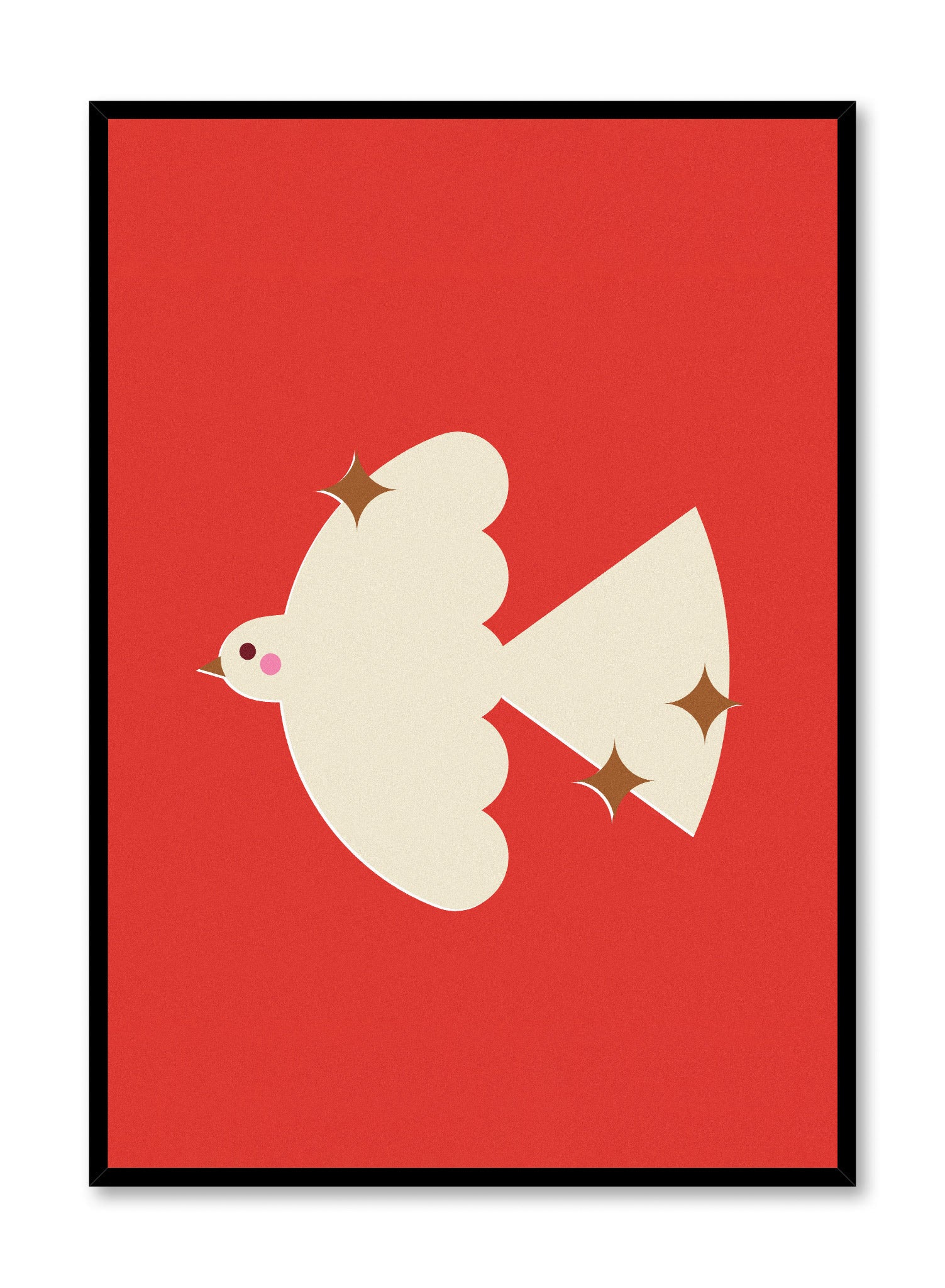 Doves Will Be Flying Wall Art Poster - Peace & Love Home Decor for Living Room, Bedroom, Office - Inspirational Gift Idea