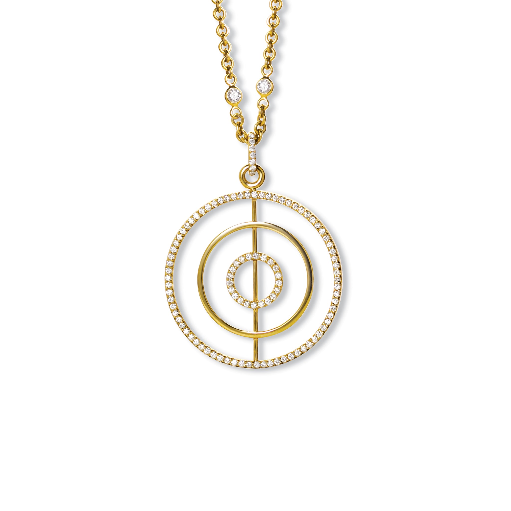 Lok Necklace Pendant - 14K Yellow Gold Diamond Jewelry for Women | Elegant Gift for Anniversary, Birthday & Special Occasions