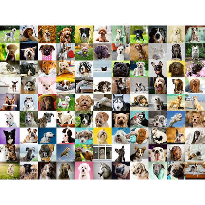 750-Piece Large Format Jigsaw Puzzle - 99 Lovable Dogs for Adults & Families | Perfect for Relaxation, Stress Relief & Family Game Night