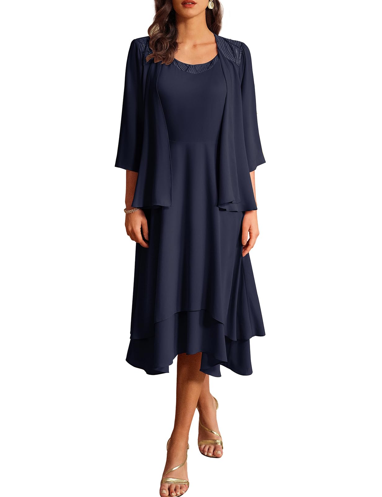 GRACE KARIN Women's Formal Party Dresses 2025 | Elegant Mother of The Bride & Wedding Guest Dress with Jacket | Perfect for Weddings, Galas & Special Occasions
