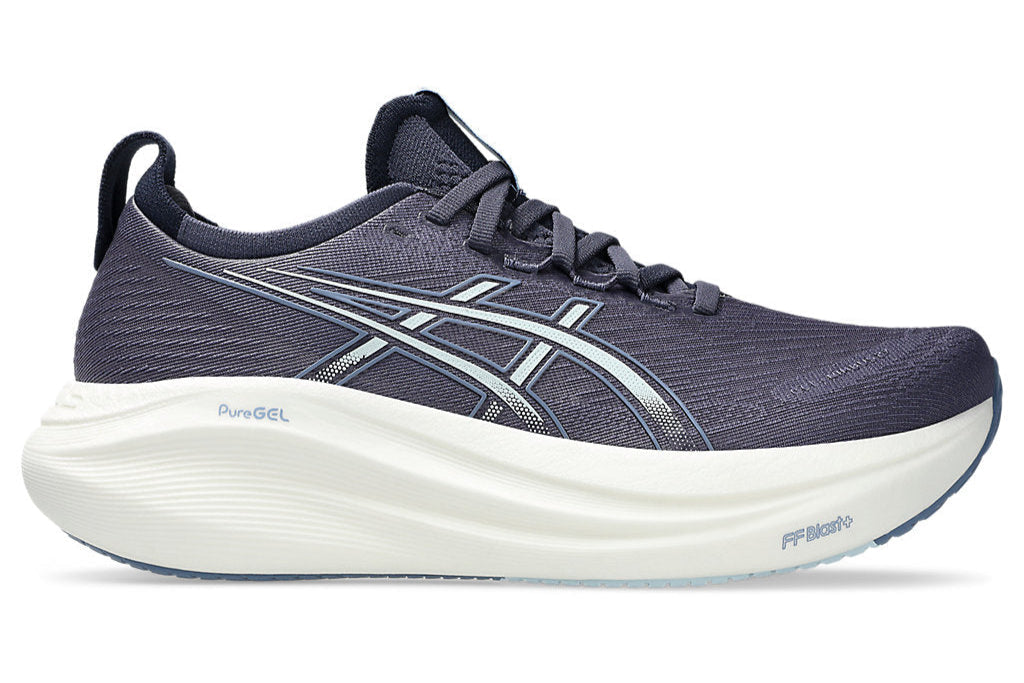 ASICS Women's Gel-Nimbus 27 Running Shoes (B Width) - Indigo Fog/Cool Grey | Cushioned Support for Long-Distance Running & Marathon Training