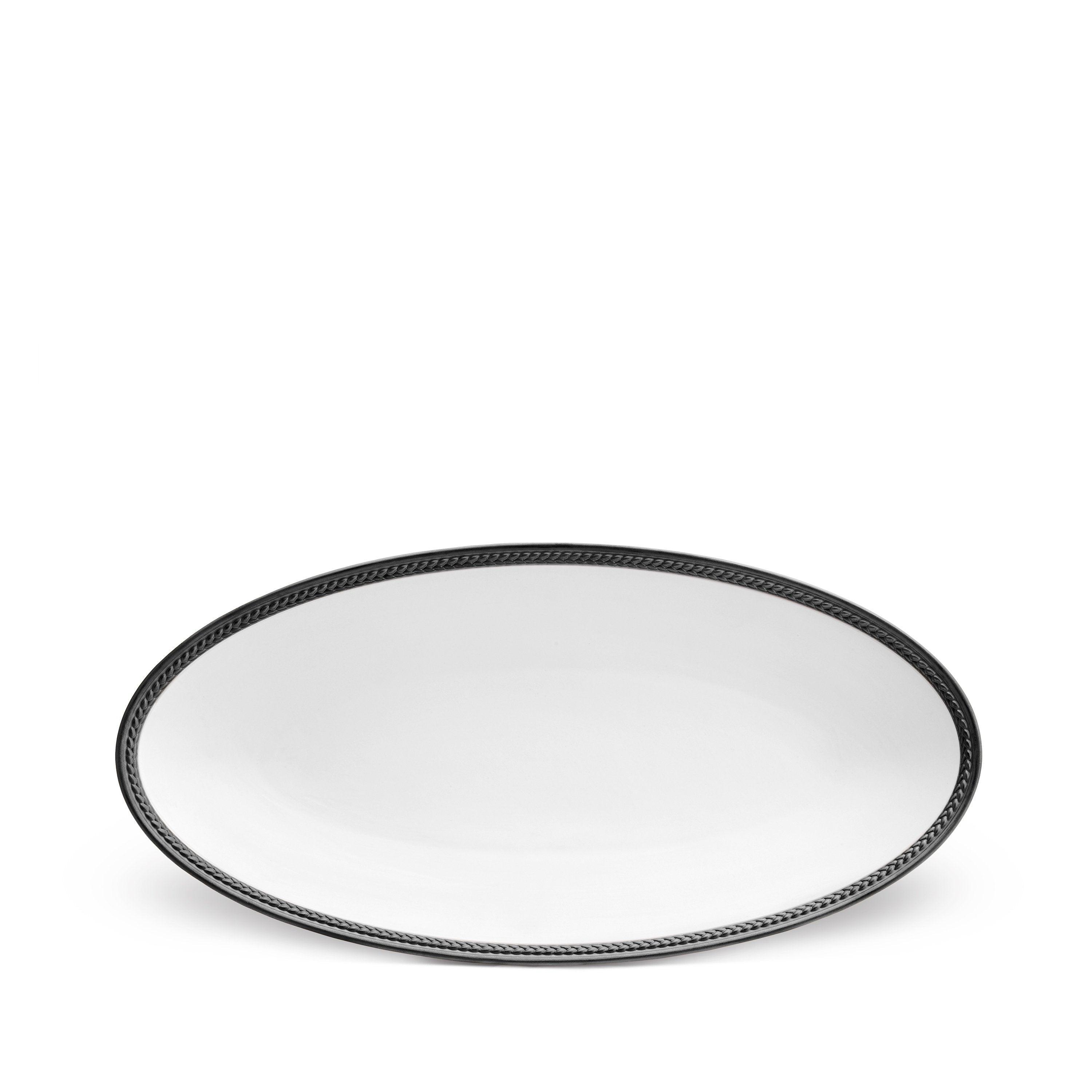 Braided Silk Oval Platter Small - Elegant Serving Tray for Appetizers, Desserts, and Home Decor
