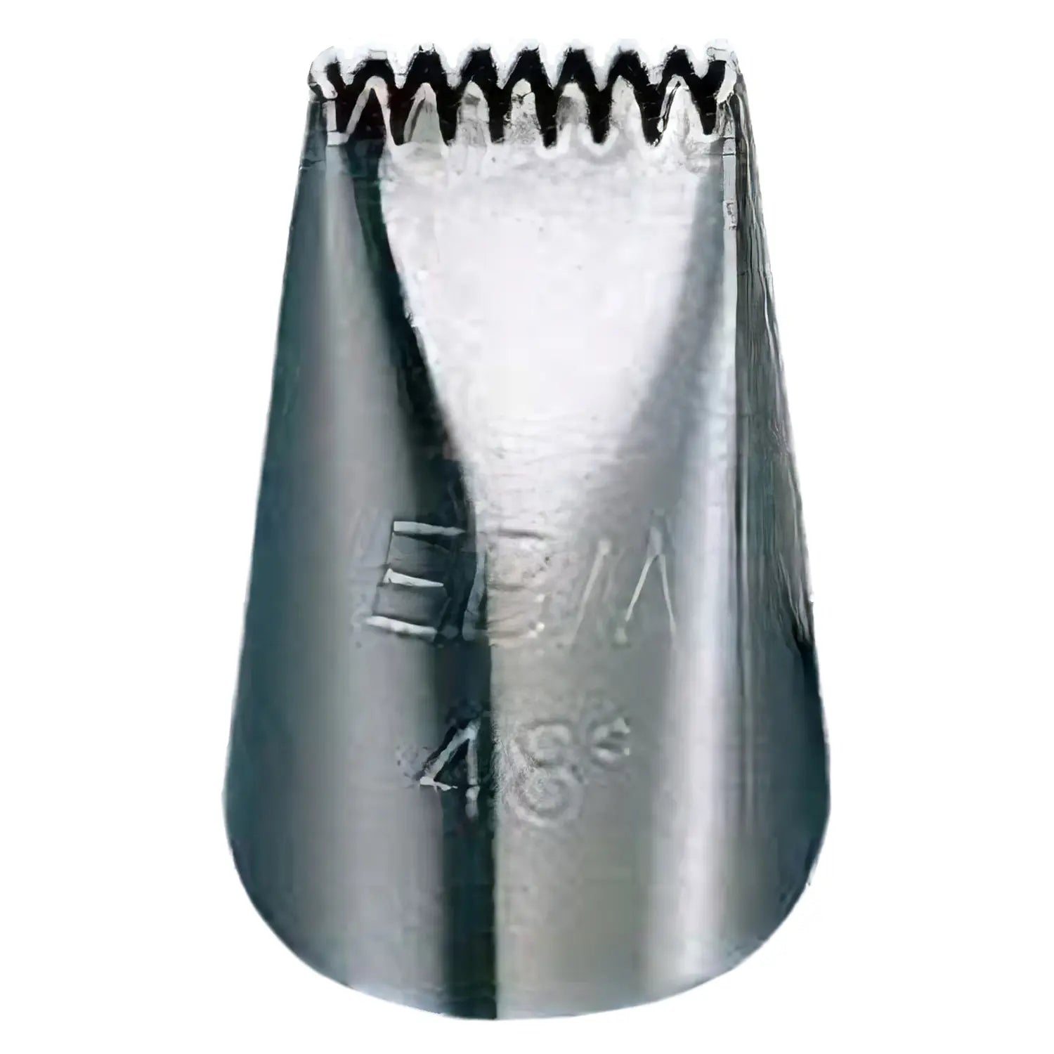 EBM Brass Piping Tip - Serrated on Both Sides for Cake Decorating, Pastry, and Dessert Design | Professional Baking Tool for Icing, Frosting, and Cream Piping