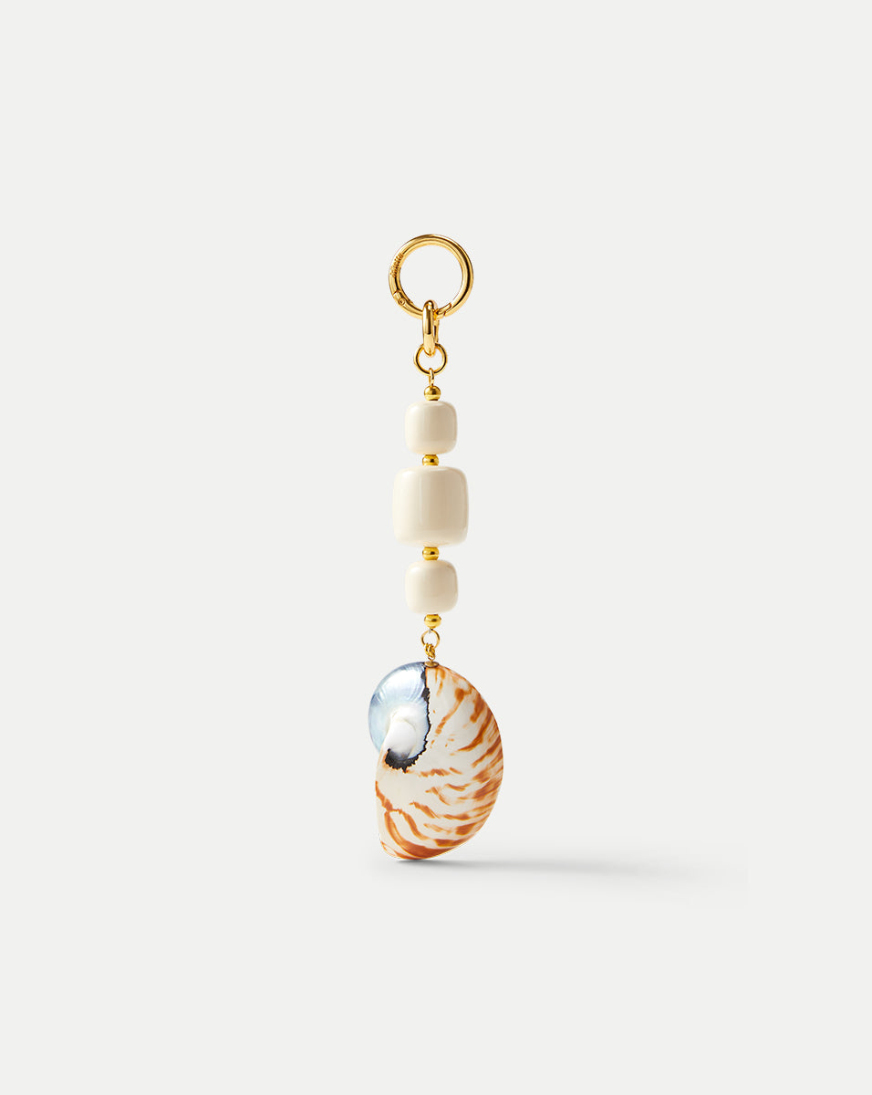 Nantucket Shell Bag Charm - Stylish Seashell Accessory for Handbags, Purses & Backpacks | Perfect for Beach Vacations, Summer Outfits & Boho Fashion