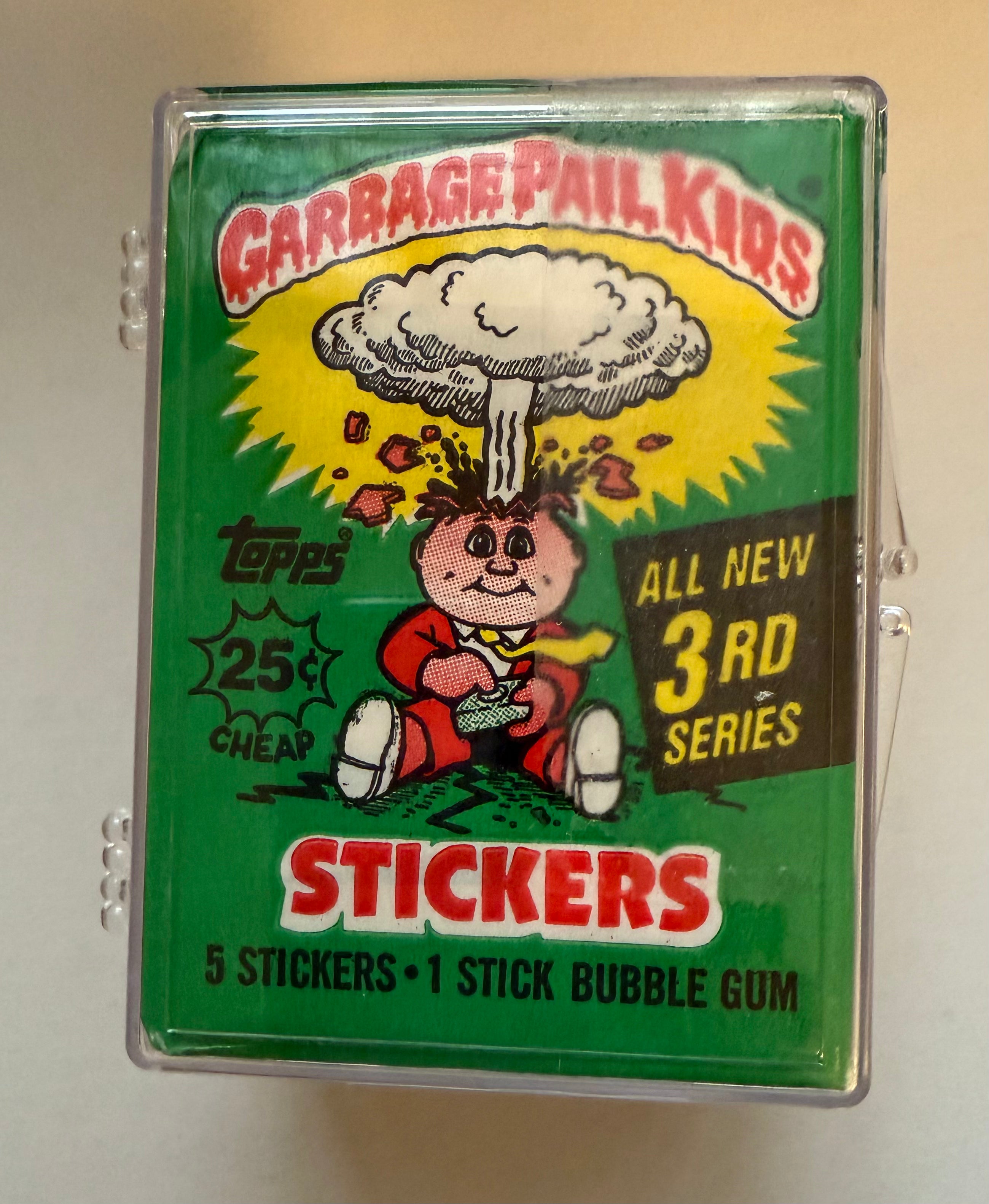 Vintage 1985 Garbage Pail Kids Series 3 Rare Stickers Set - High Grade Condition with Original Wrapper | Collectible Trading Cards for Nostalgic 80s Fans & Pop Culture Enthusiasts