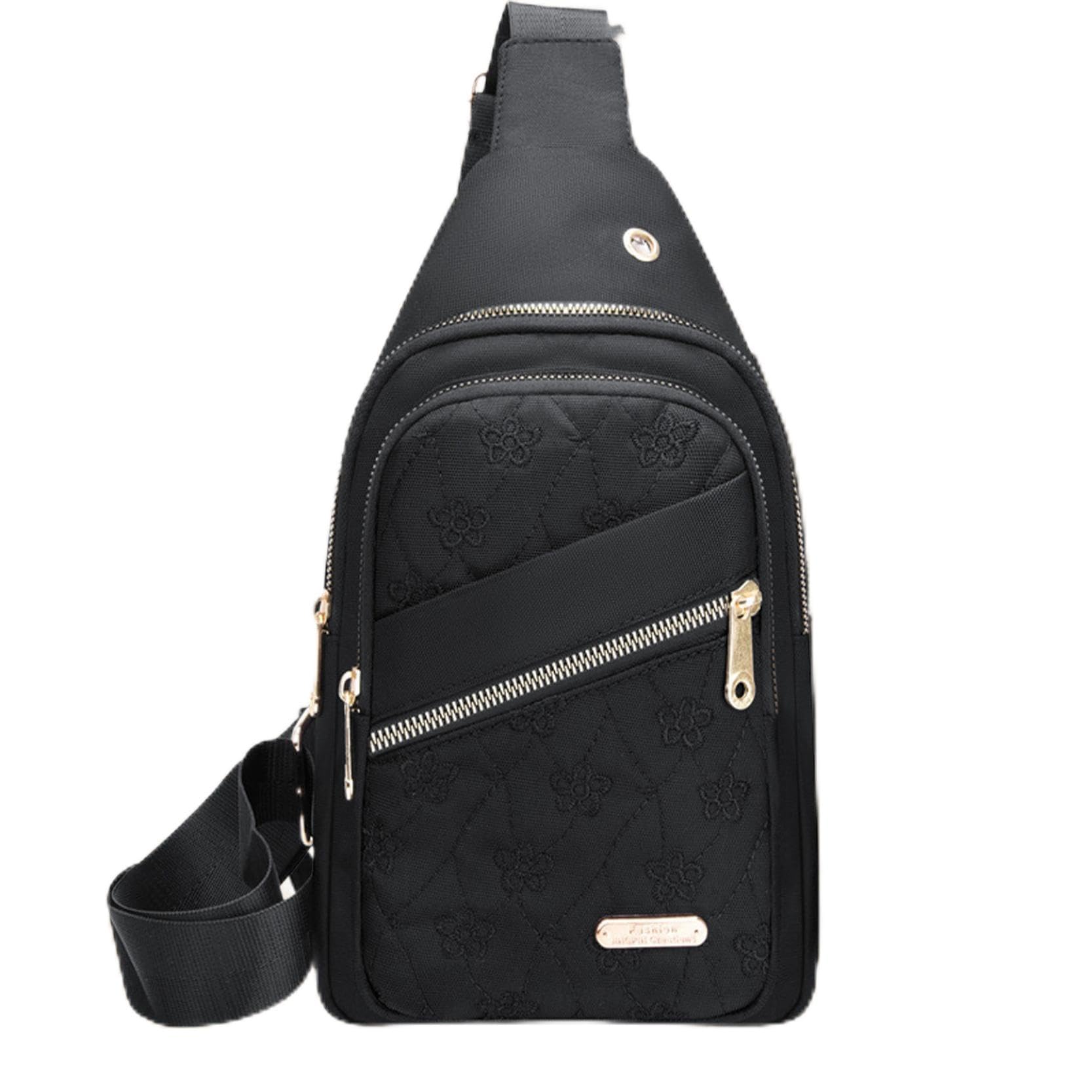 Waterproof Crossbody Sling Bag for Hiking & Travel - Compact Chest Shoulder Bag with Earphone Hole - Perfect for Camping, Outdoor Adventures & Daily Commute