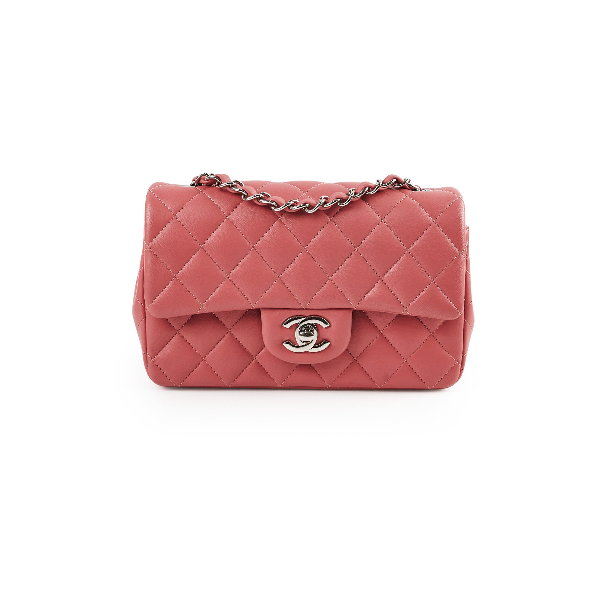 Chanel Mini Rectangular Flap Bag in Pink - Luxury Quilted Leather Crossbody Bag for Women | Perfect for Date Night, Parties & Special Occasions