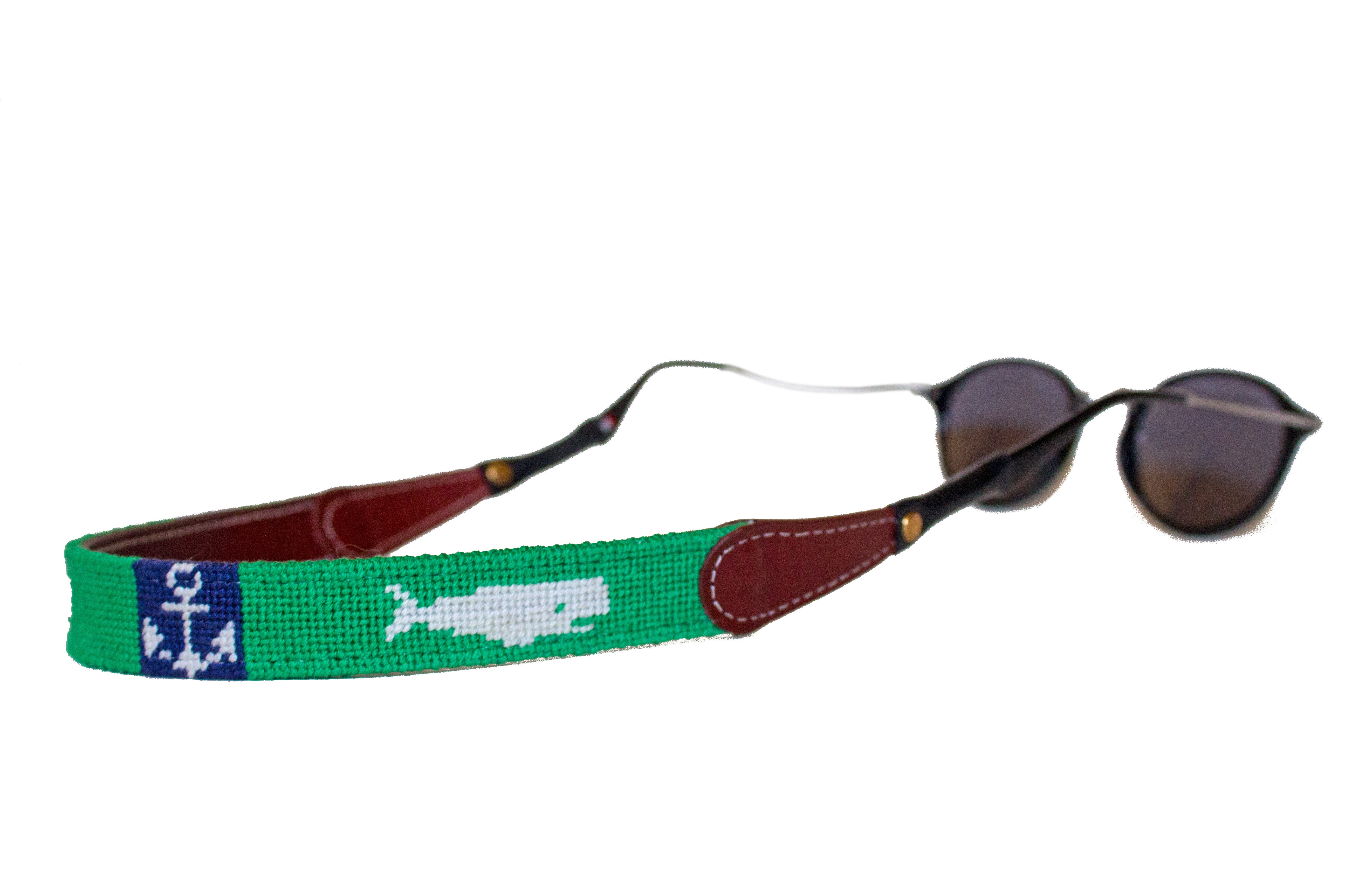 WHALE AND ANCHOR Needlepoint Sunglass Straps - Handmade Eyewear Retainers for Women & Men - Stylish & Secure Glasses Holder for Outdoor Activities, Travel, and Sports