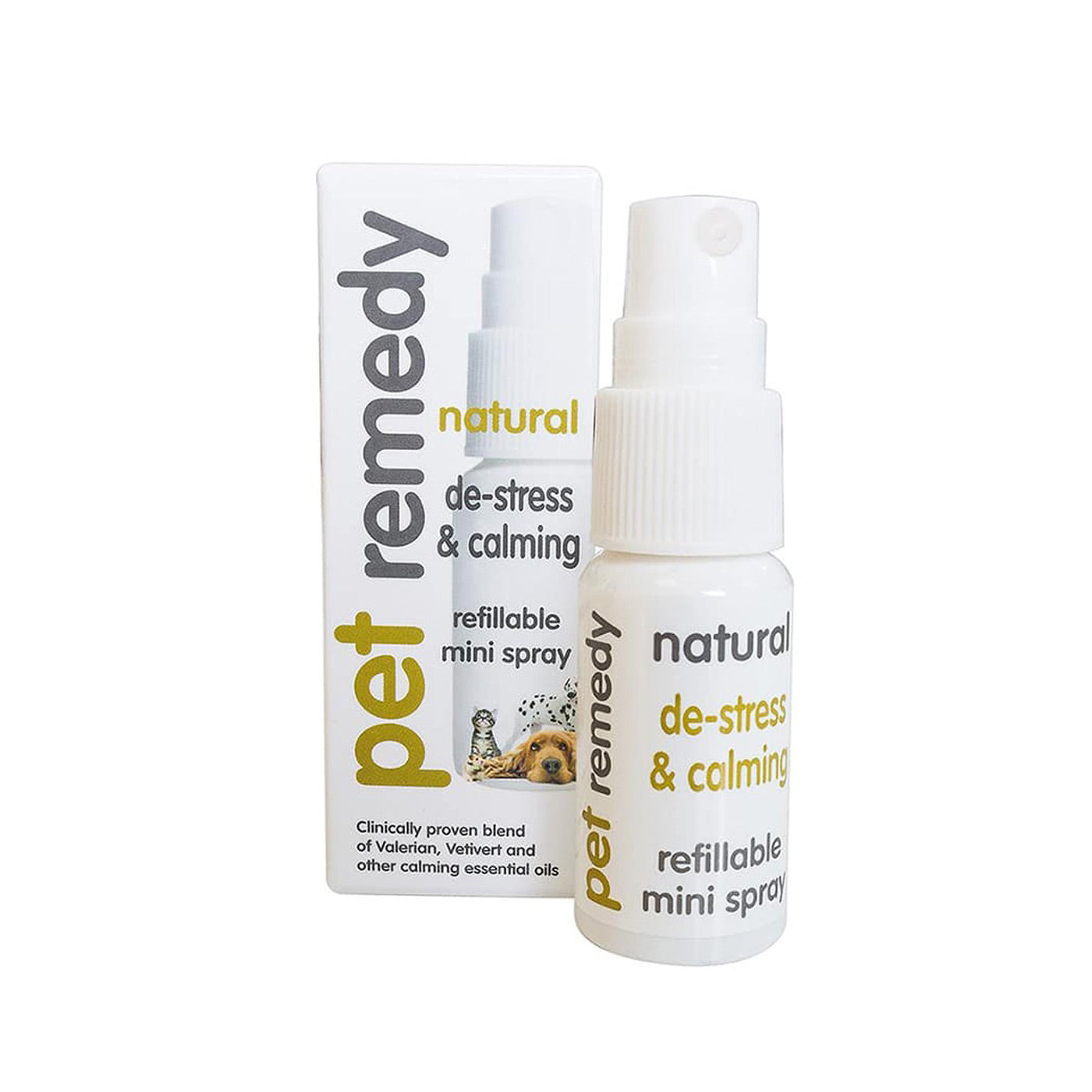 Pet Remedy Mini Calming Spray for Dogs & Cats - 15ml Natural Stress Relief Solution | Perfect for Travel, Vet Visits & Anxiety Relief