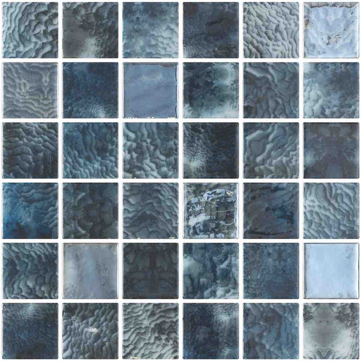 Glass Pool Mosaic Tile 2x2 Inch - Coral Reef Grey for Swimming Pools, Backyard Decor & Bathroom Accent Wall - Waterproof & Durable Mosaic Tiles for Indoor/Outdoor Use