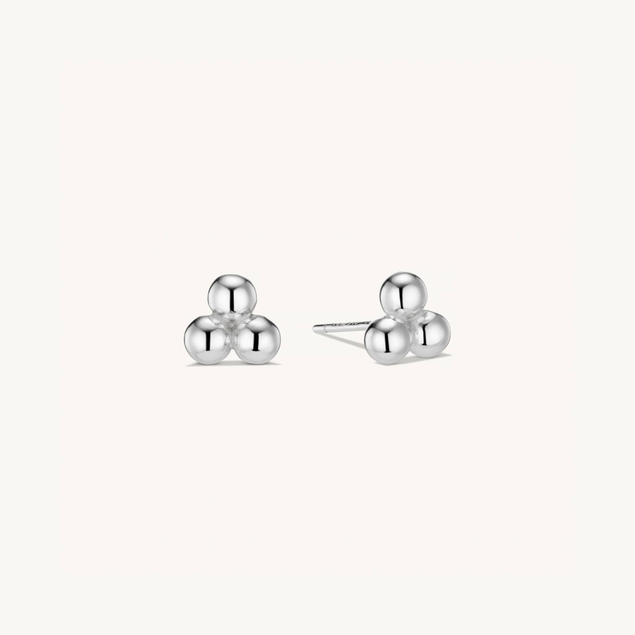 Trinity Sphere Stud Earrings - Sterling Silver Hypoallergenic Jewelry for Women | Perfect for Parties, Weddings & Everyday Wear