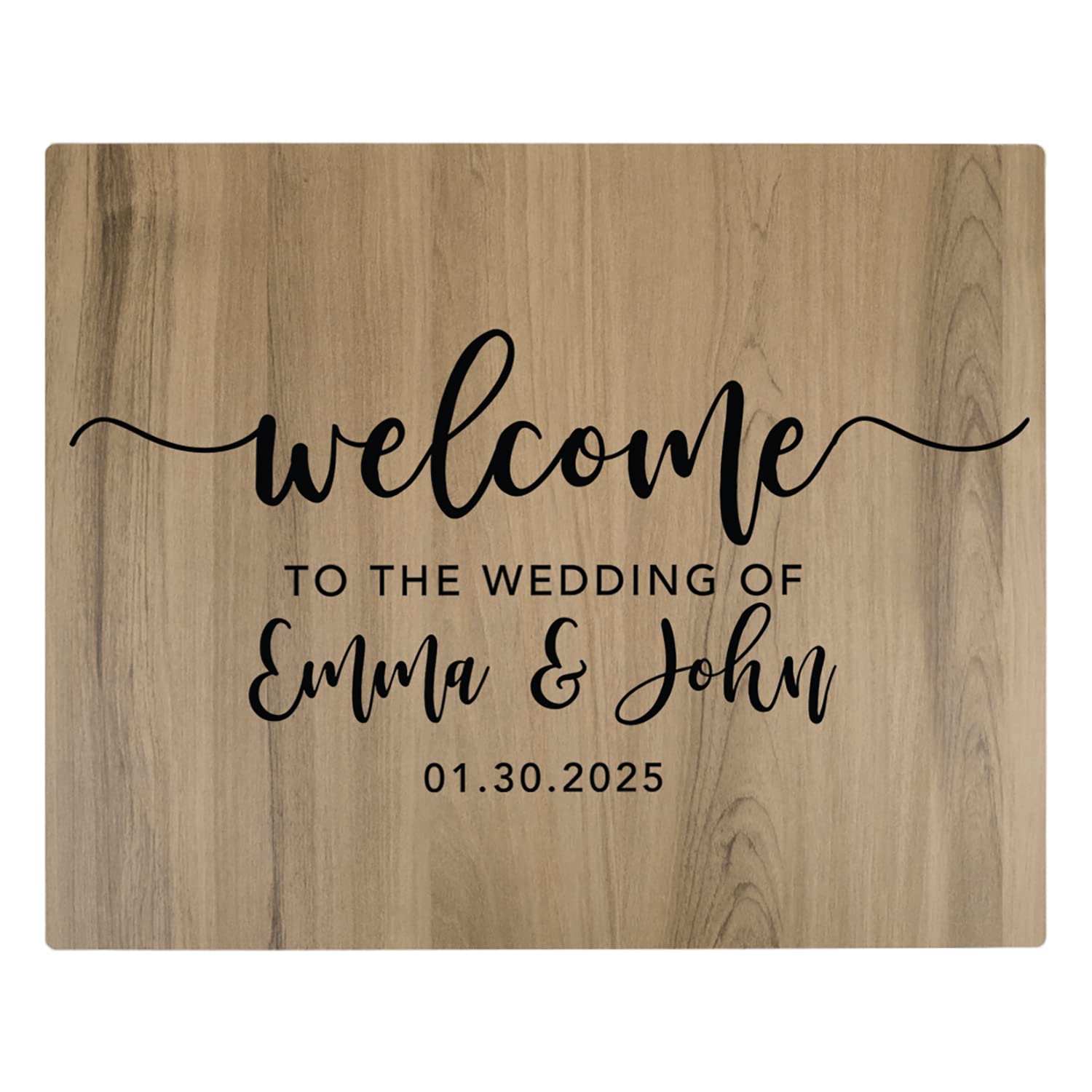 Personalized Large Wooden Welcome Sign for Wedding - 16