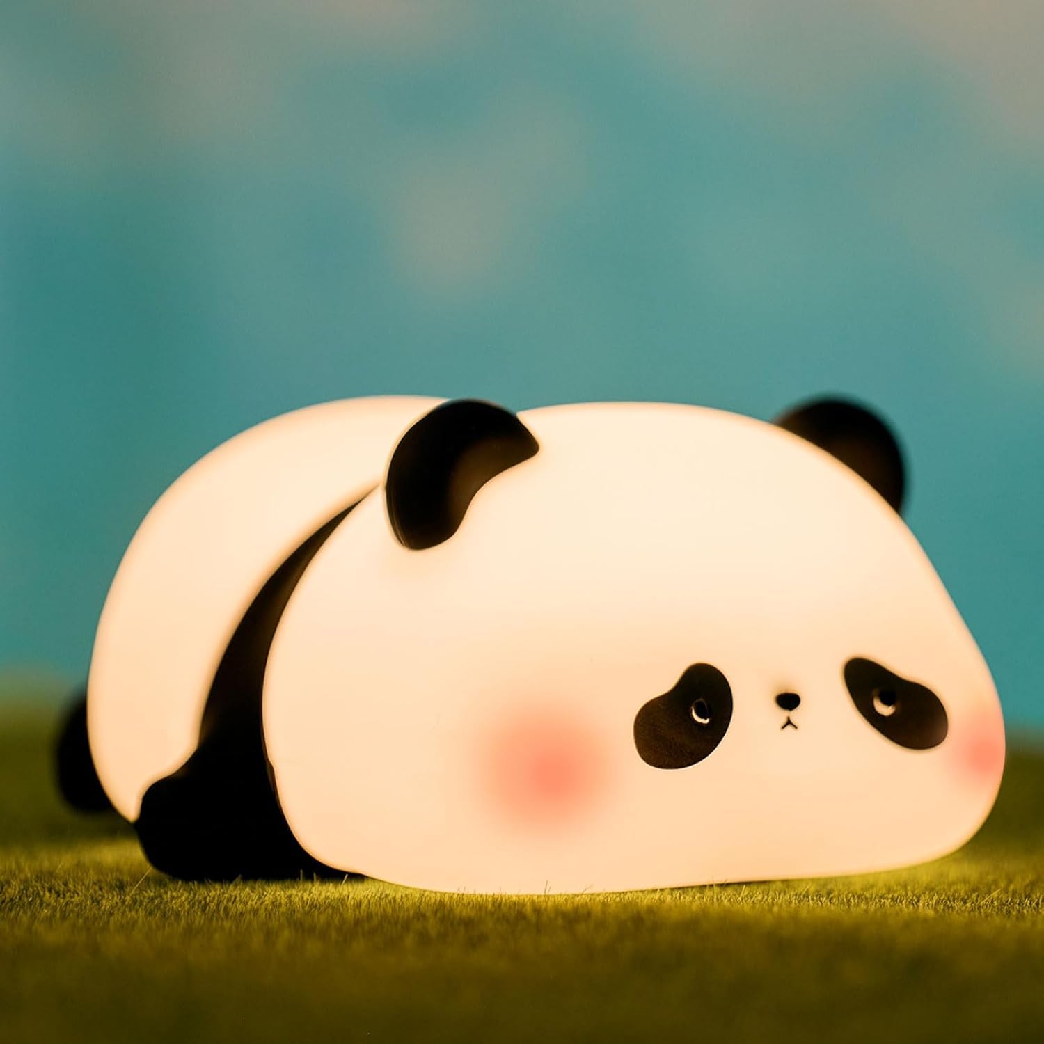 LED Panda Night Light for Kids - Dimmable Silicone Nursery Lamp, Cute Animal Nightlight for Baby Boys & Girls Room, Office Desk Decor | Safe Sleep Aid & Gift Idea for Birthdays