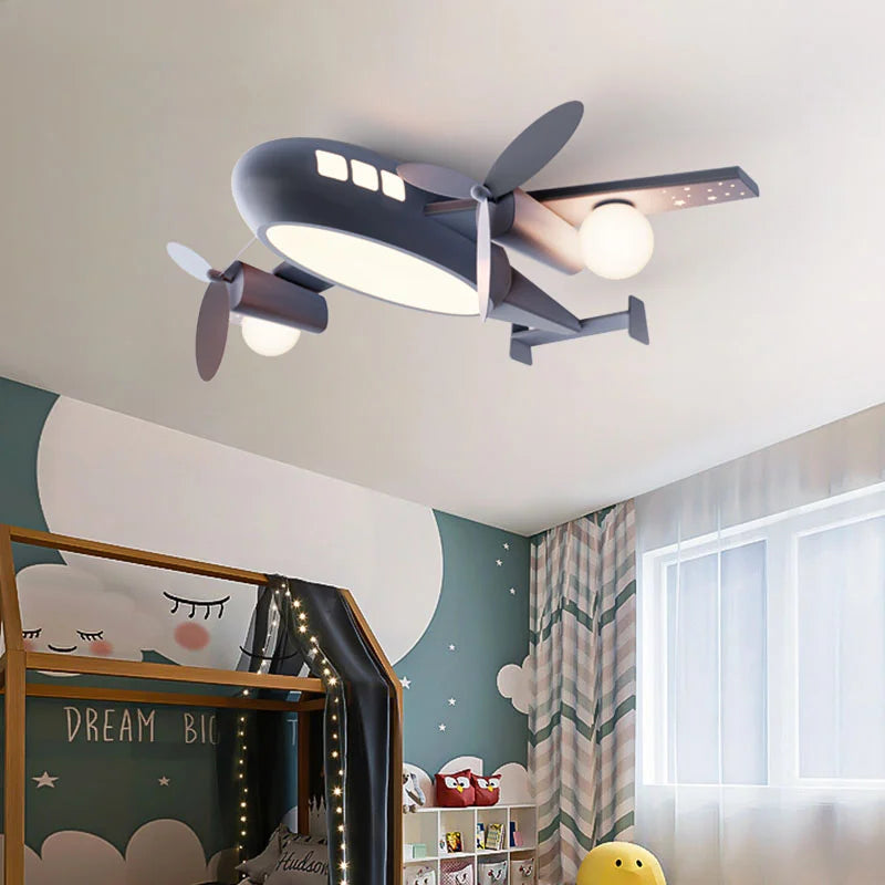 Kids Airplane Ceiling Light - LED Aircraft-Themed Room Decor for Boys & Girls - Perfect for Bedroom, Nursery, and Playroom