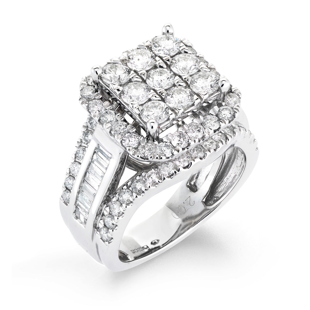 Princess Halo Ring - Elegant Diamond Engagement Ring for Women | Perfect for Proposals, Anniversaries & Special Occasions