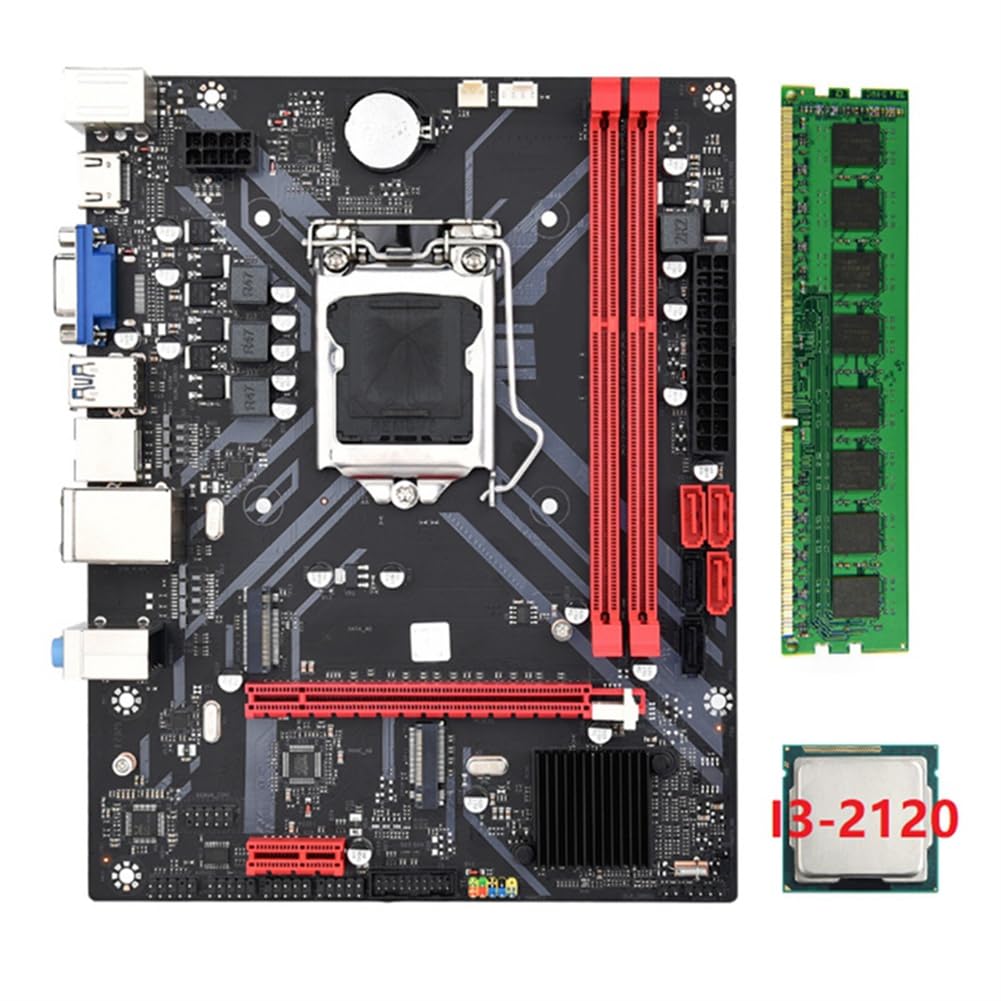 TDK B85M VHL LGA 1155 Desktop Motherboard Bundle with Intel Core i3-2120 CPU & 8GB DDR3 RAM - USB 3.0, SATA 3.0, Easy Installation - Perfect for Home Office, Gaming & Business PCs