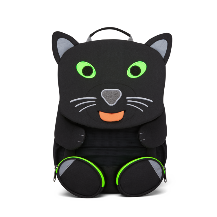 Affenzahn Large Friends Black Panther Backpack for Kids - Durable & Lightweight School Bag for Boys & Girls - Perfect for School, Travel & Outdoor Adventures