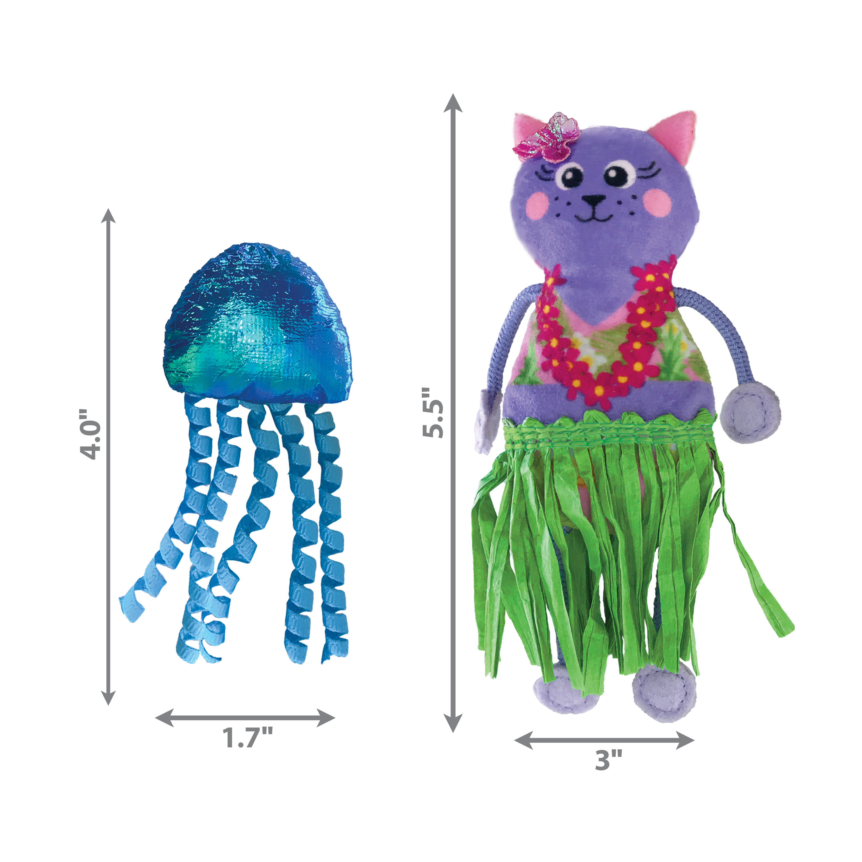 Kong Cat Toys - Tropical Hula Interactive Cat Toy for Indoor Play, Exercise & Mental Stimulation | Perfect for Kittens & Adult Cats