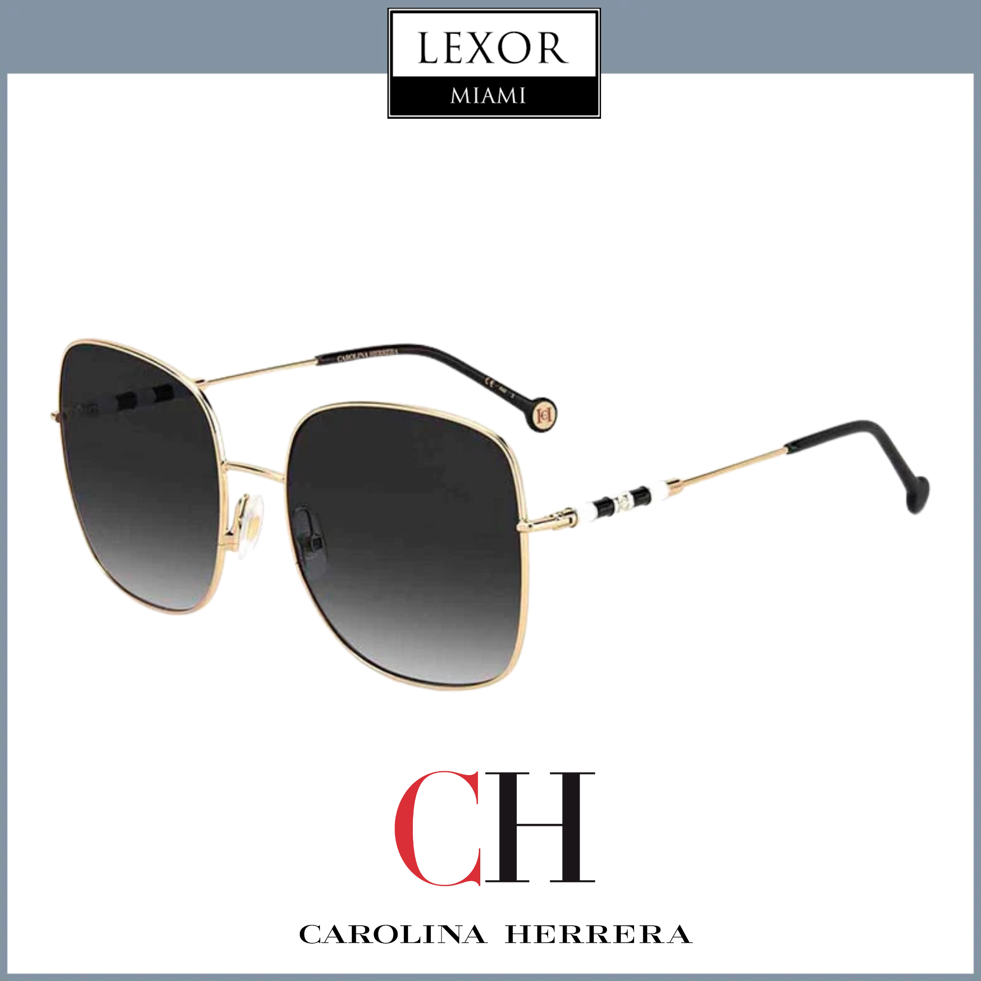 Carolina Herrera CH 0035/S 0J5G 9O 59/19 Women's Designer Sunglasses - UV Protection, Fashion Eyewear for Women, Perfect for Beach, Driving & Outdoor Activities