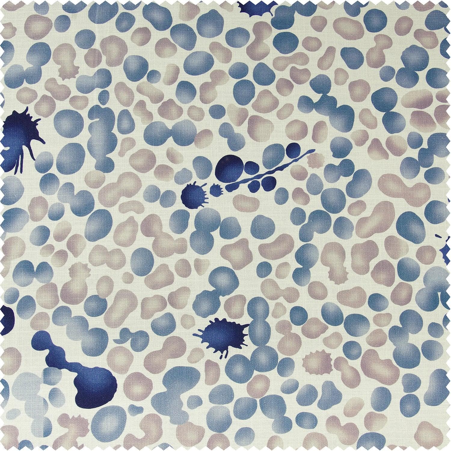 Pebbles Blue Abstract Textured Printed Cotton Fabric Swatch - Perfect for DIY Crafts, Home Decor & Fashion Design Projects