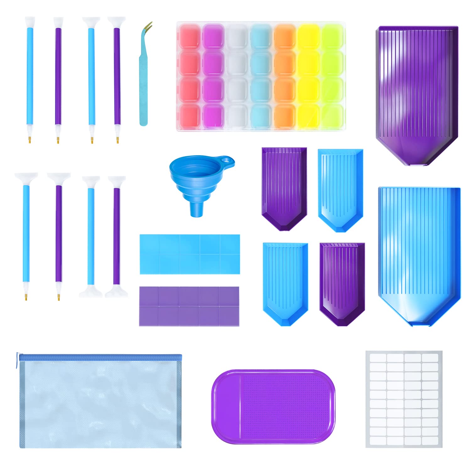 41 Pcs Diamond Painting Kit for Adults - DIY Art Supplies with Storage Box & Wax - Diamond Dots Accessories for Home Decor, Gifts & Relaxation Therapy