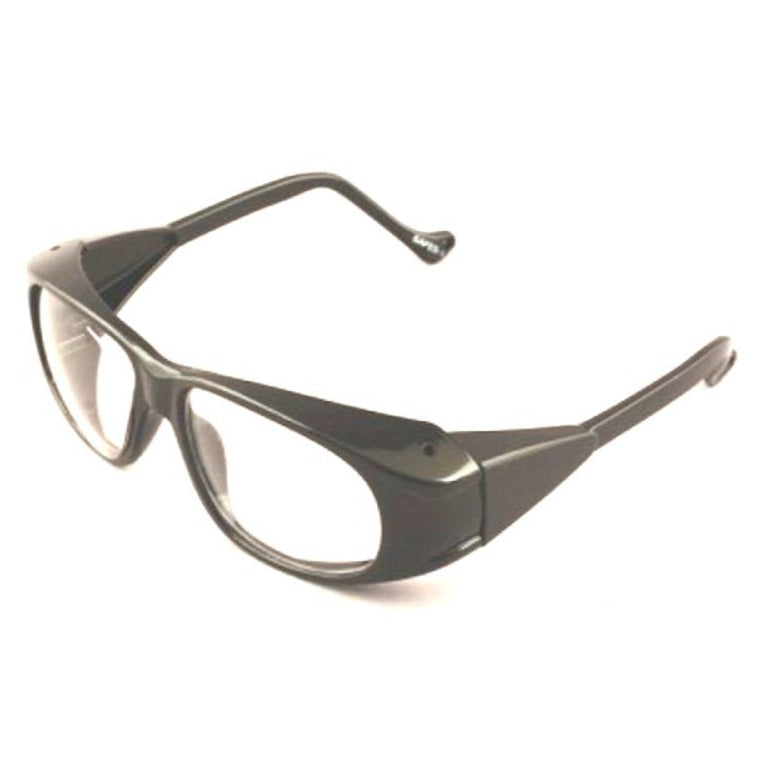 Black Frame Prescription Safety Glasses with Side Shields - ANSI Z87.1 Certified Protective Eyewear for Work, DIY & Outdoor Activities
