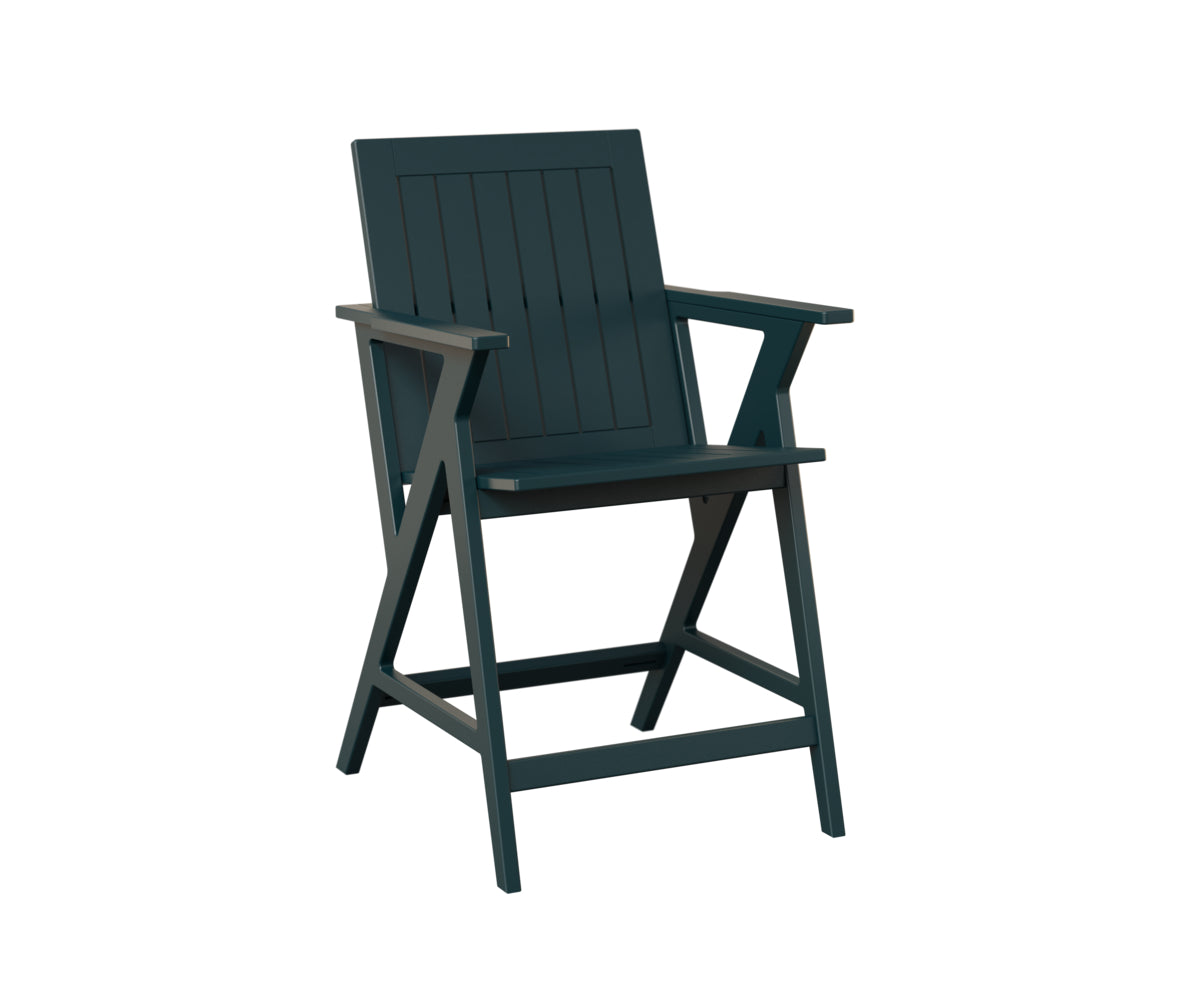Berlin Gardens Kinsley Counter Height Bar Stool - Modern Swivel Arm Chair for Kitchen Island, Breakfast Bar & Home Pub - Comfortable & Stylish Seating for Dining & Entertaining