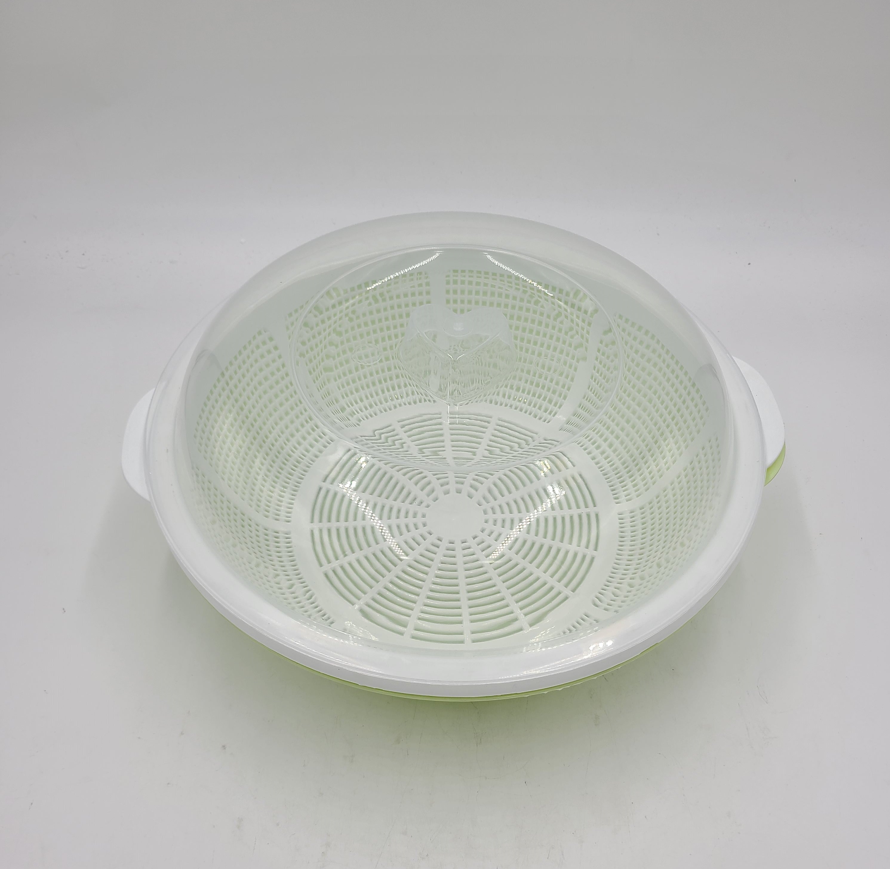 3-Piece Medium Round Plastic Colander Set - 13.5x5 Inches - Perfect for Pasta, Salad & Vegetable Washing
