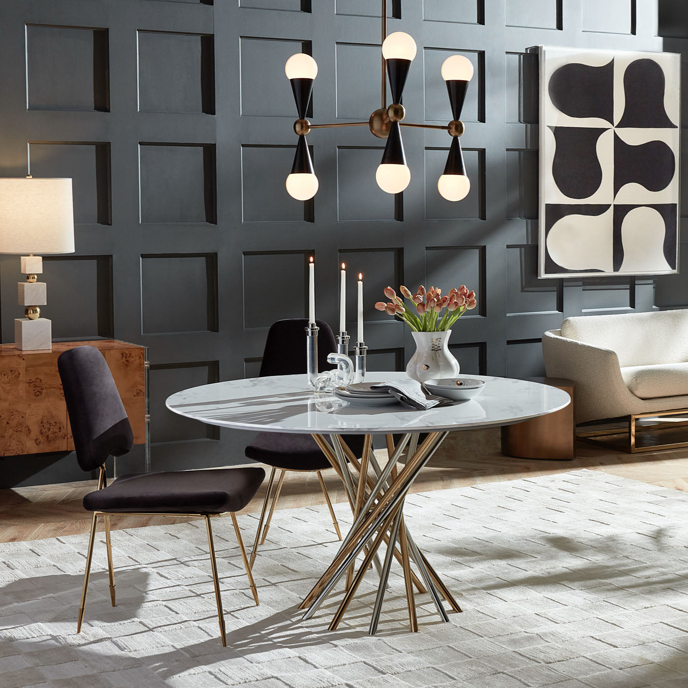 Stylish Electrum Dining Table - Modern & Durable for Home & Restaurant Use - Perfect for Family Gatherings & Dinner Parties