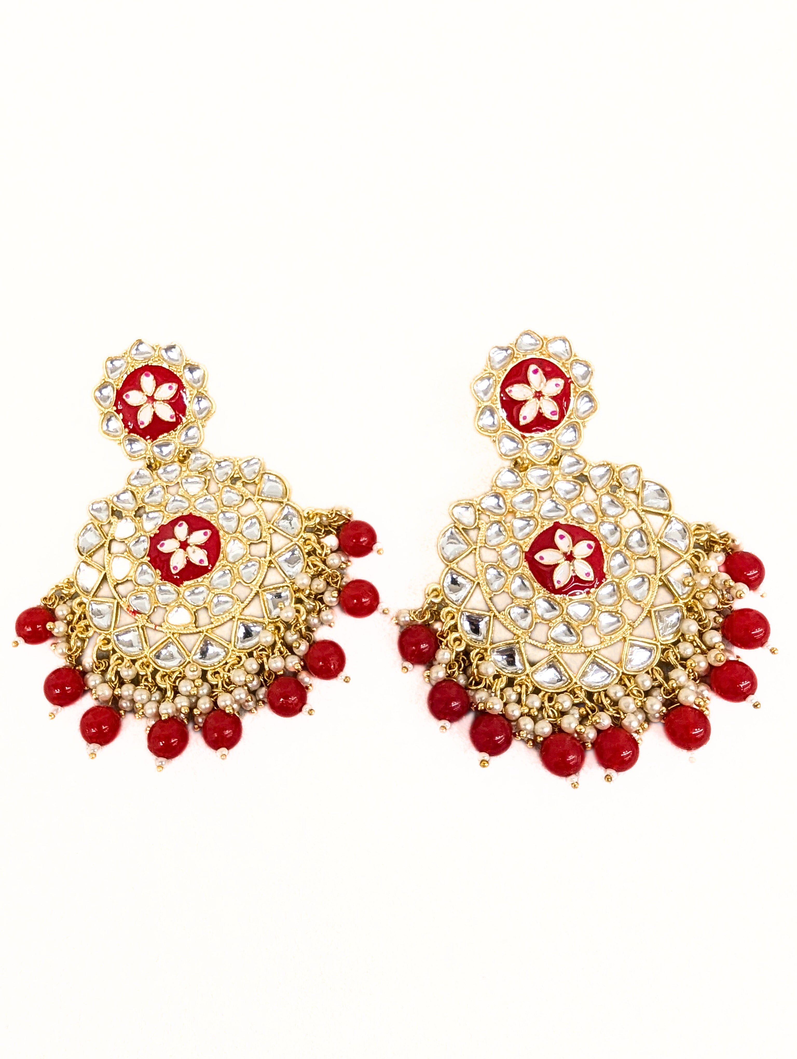 Exquisite ROOHI MEENAKARI EARRINGS – Handcrafted Indian Jewelry for Women, Traditional Kundan Earrings for Parties & Weddings | Perfect Gift for Brides & Fashion Lovers