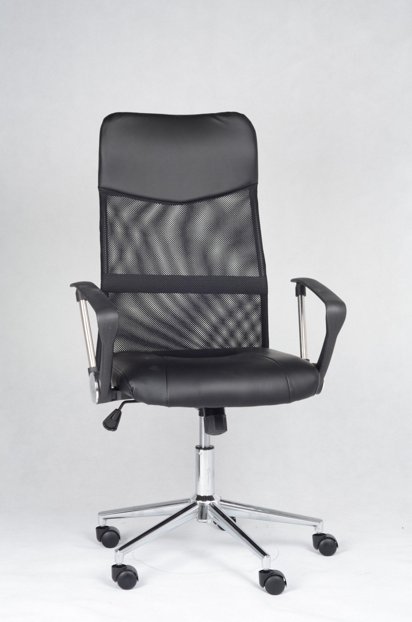 Ergonomic Black Office Chair with Adjustable Height & Mesh Back - Comfortable Desk Chair for Home & Office Workspaces