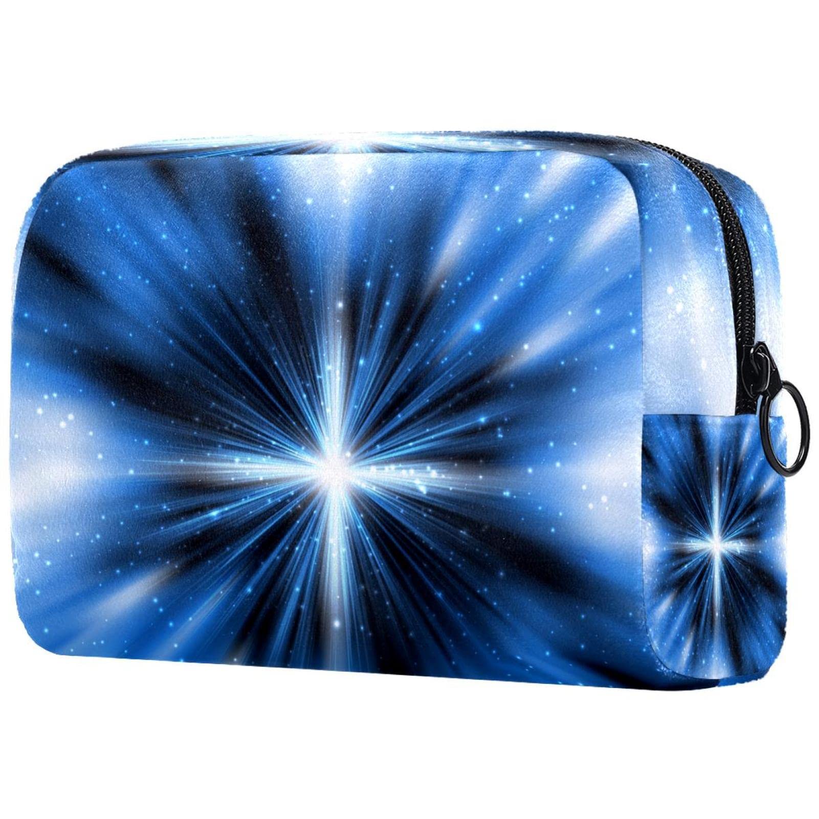 Starburst Print Cosmetic Bag for Women - Large Travel Toiletry Organizer with Multiple Pockets | Perfect for Makeup Storage, Gym Essentials & Vacation Packing