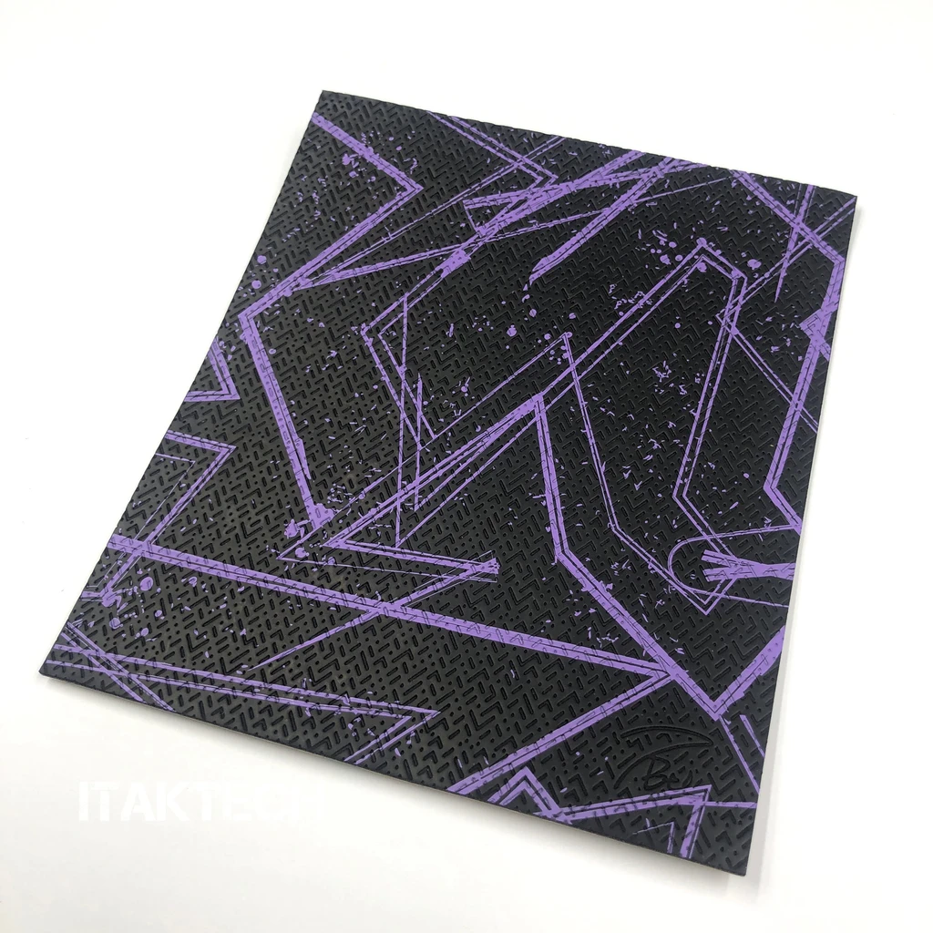 BT.L Mouse Grip DIY Rectangle Sheet - Non-Slip Gaming Mouse Grip Tape for Enhanced Control (Black & Purple) | Perfect for PC Gaming, Esports & Office Work