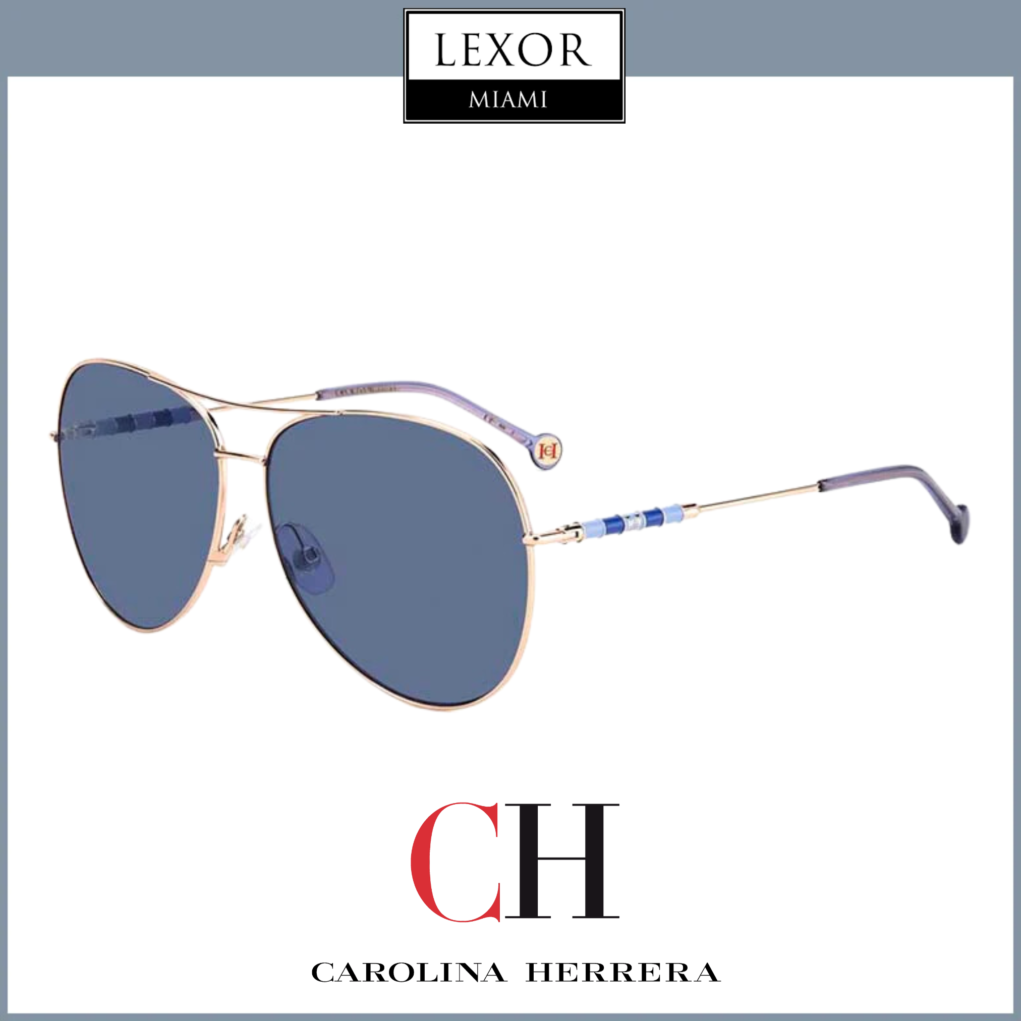 Carolina Herrera CH 0034/S 0DDB KU 64/13 Women's Fashion Sunglasses - UV Protection, Stylish Design for Outdoor, Beach & Driving
